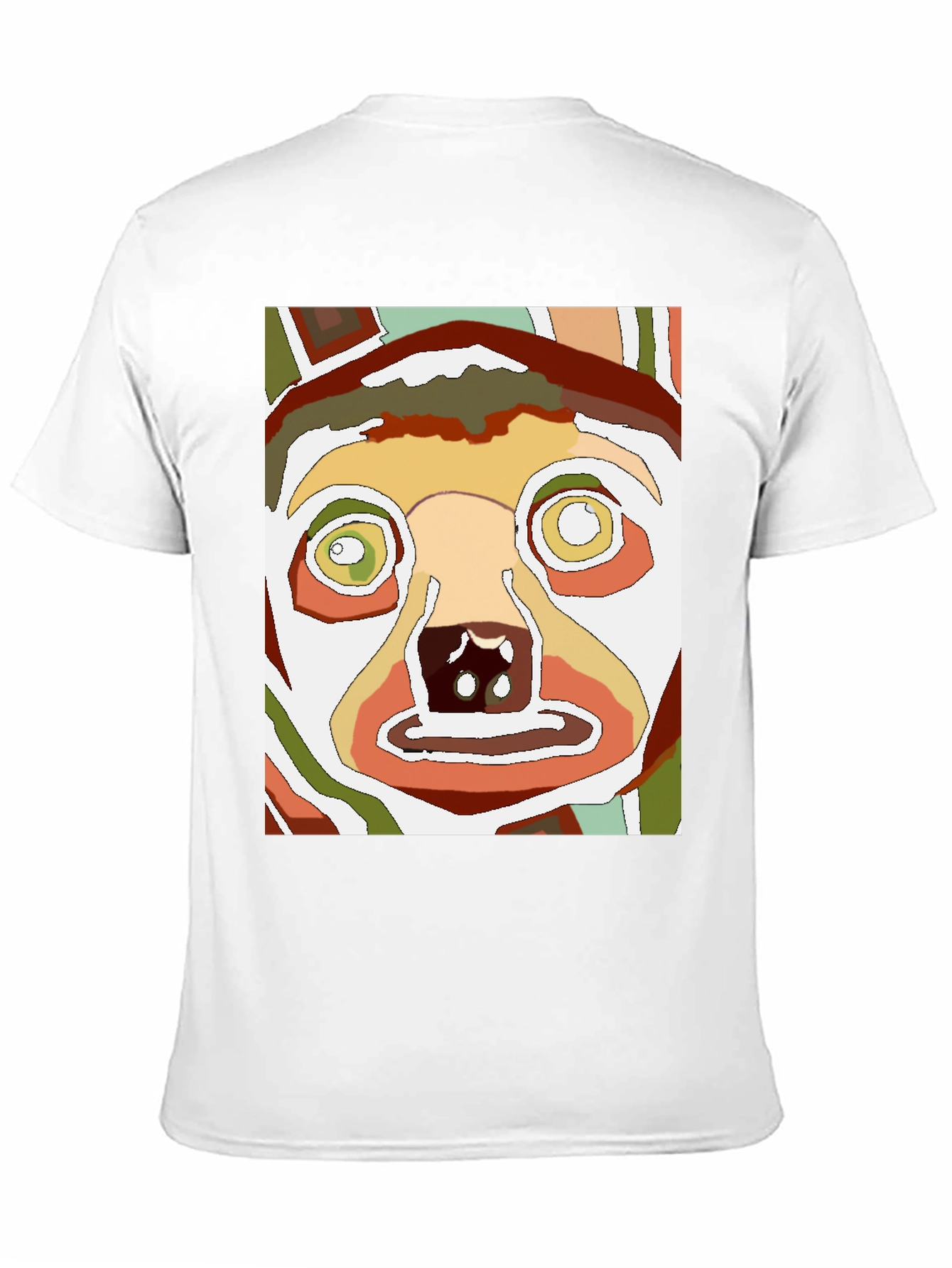 Abstract Dog Face Graphic Tee - Unique Style