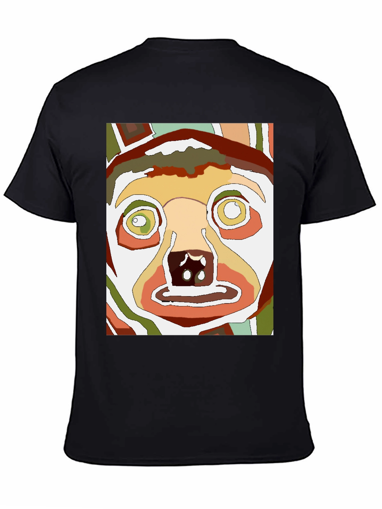 Abstract Dog Face Graphic Tee - Unique Style