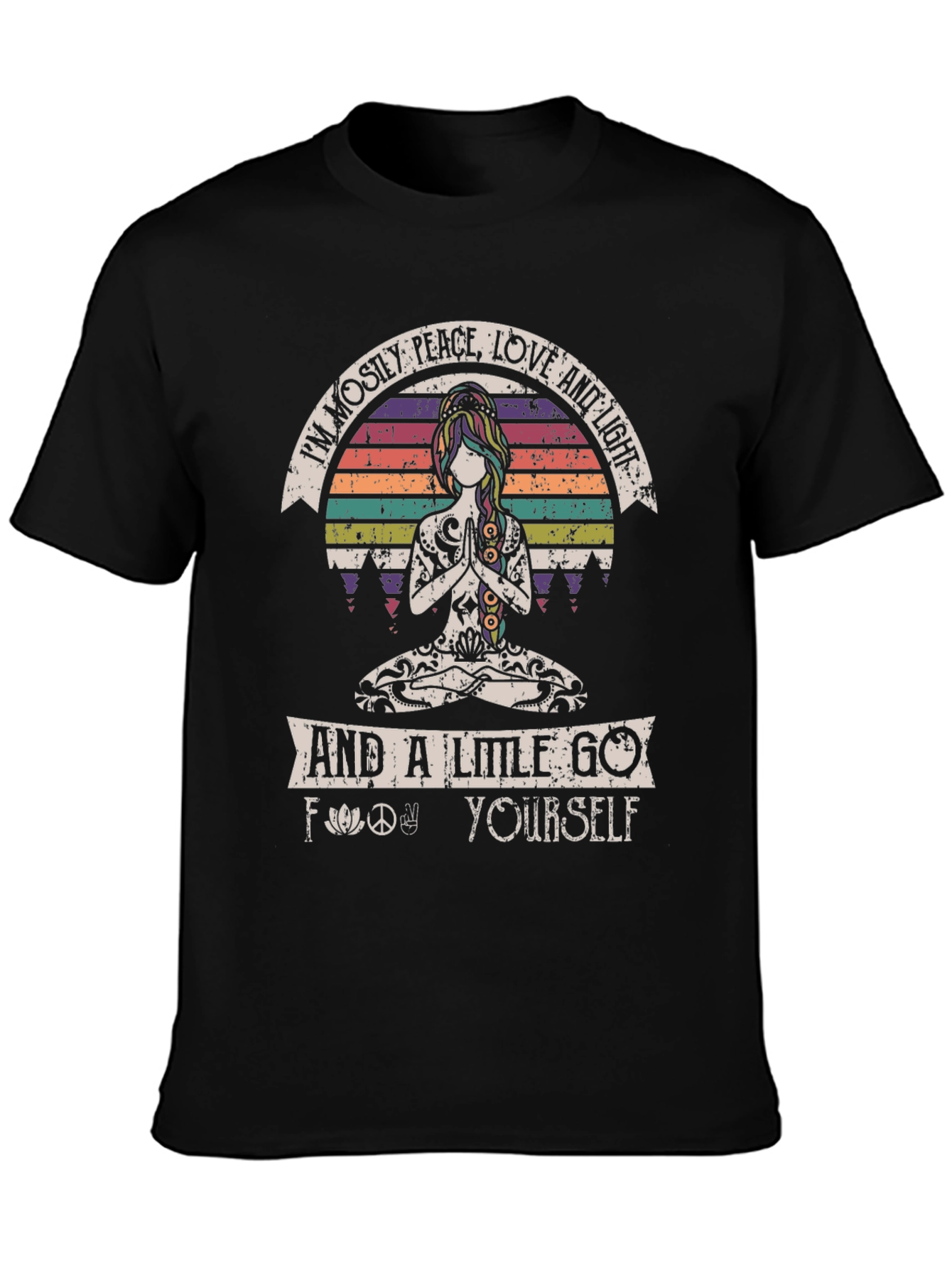 Peace Love and Light T-Shirt Yoga Graphic Tee Unisex