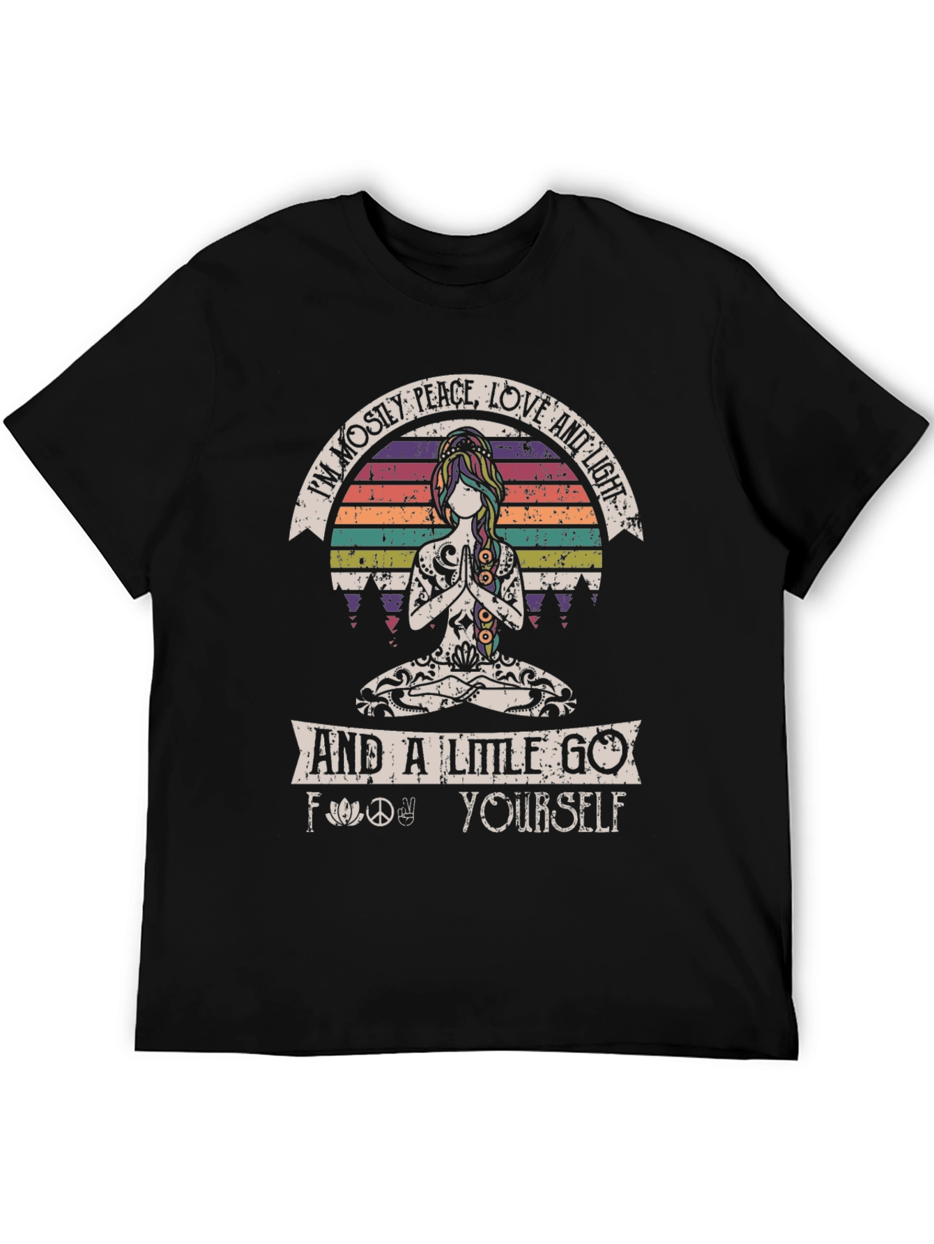 Peace Love and Light T-Shirt Yoga Graphic Tee Unisex