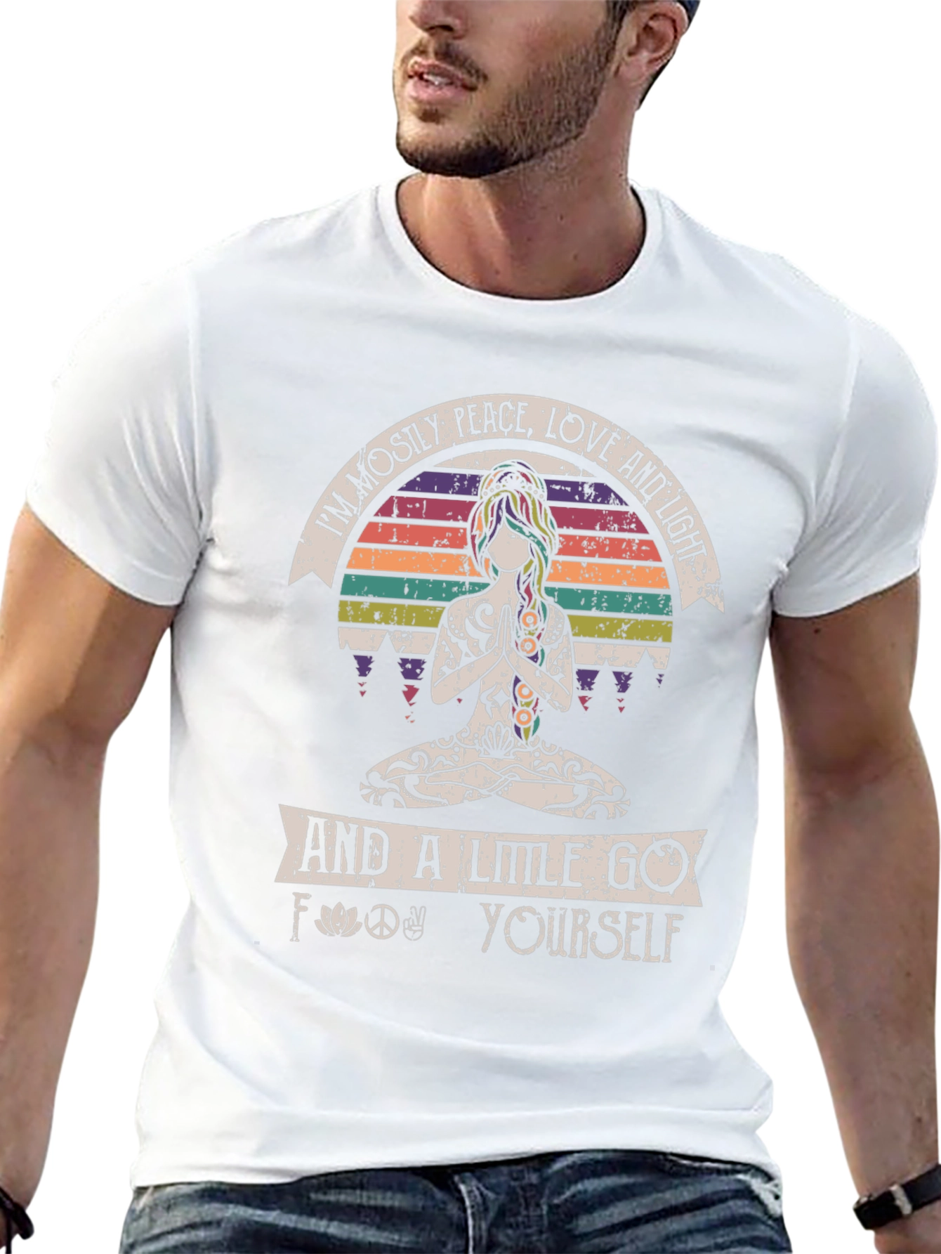 Peace Love and Light T-Shirt Yoga Graphic Tee Unisex