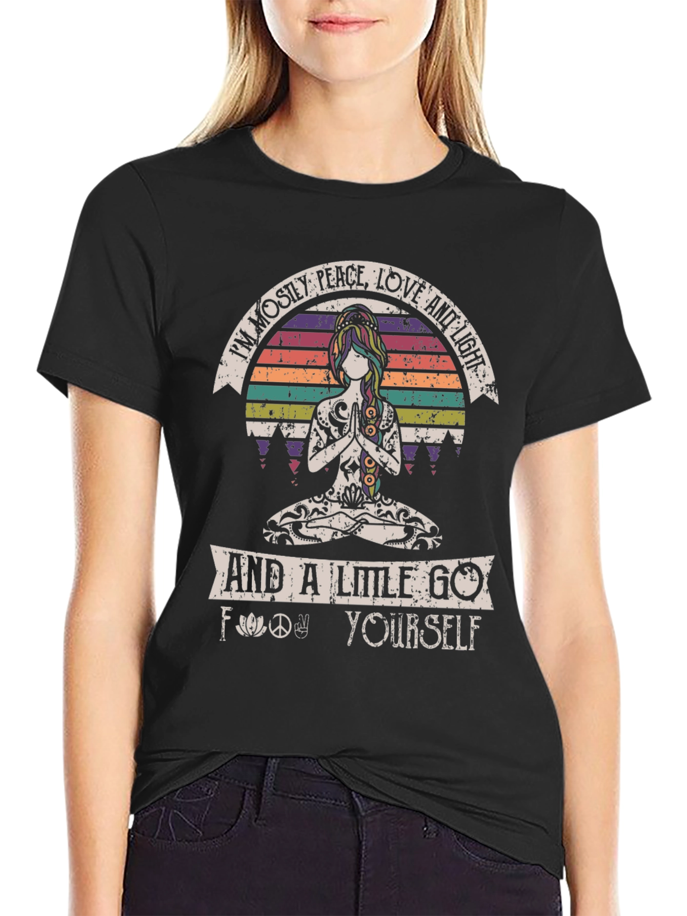 Peace Love and Light T-Shirt Yoga Graphic Tee Unisex