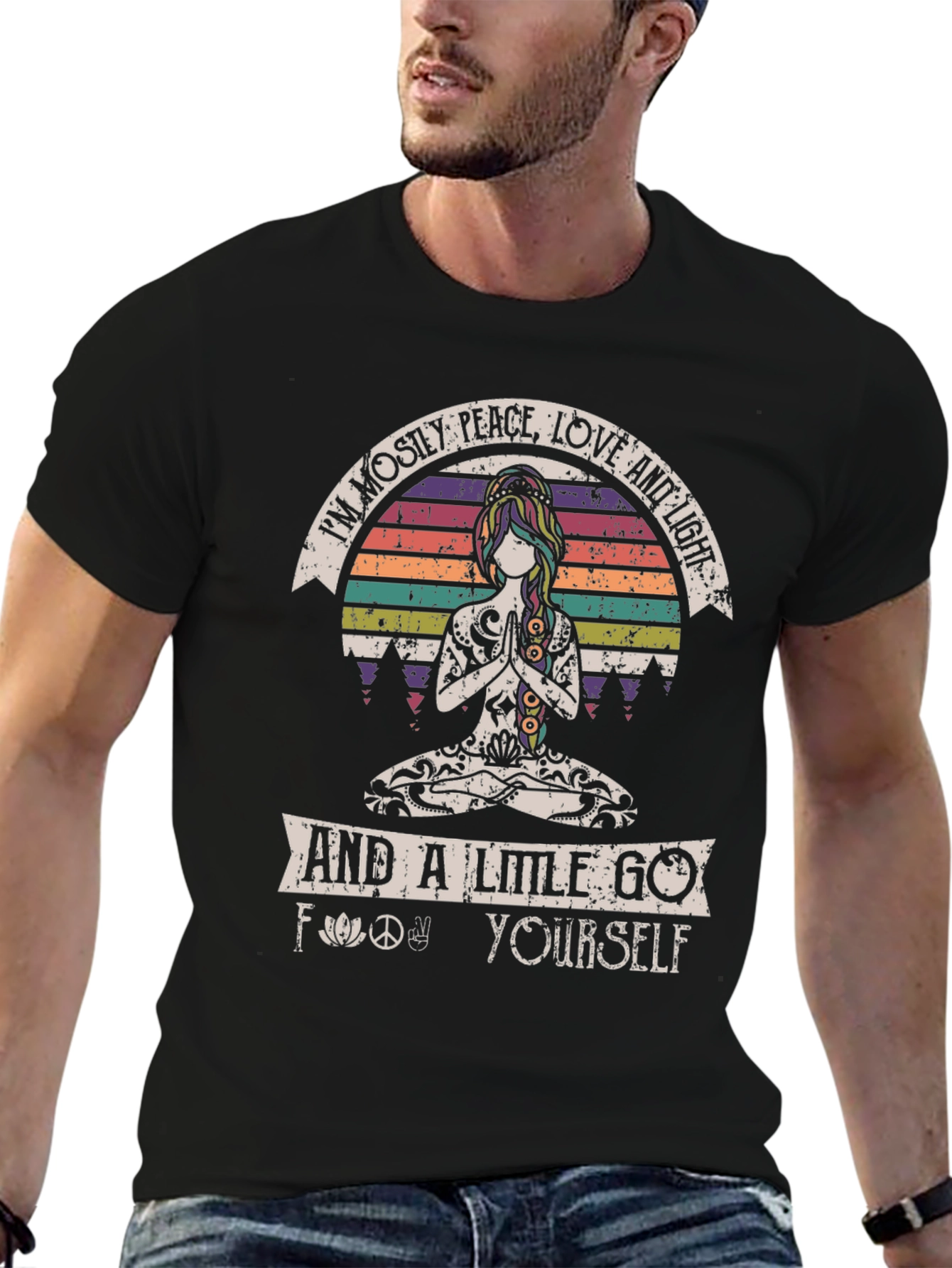 Peace Love and Light T-Shirt Yoga Graphic Tee Unisex