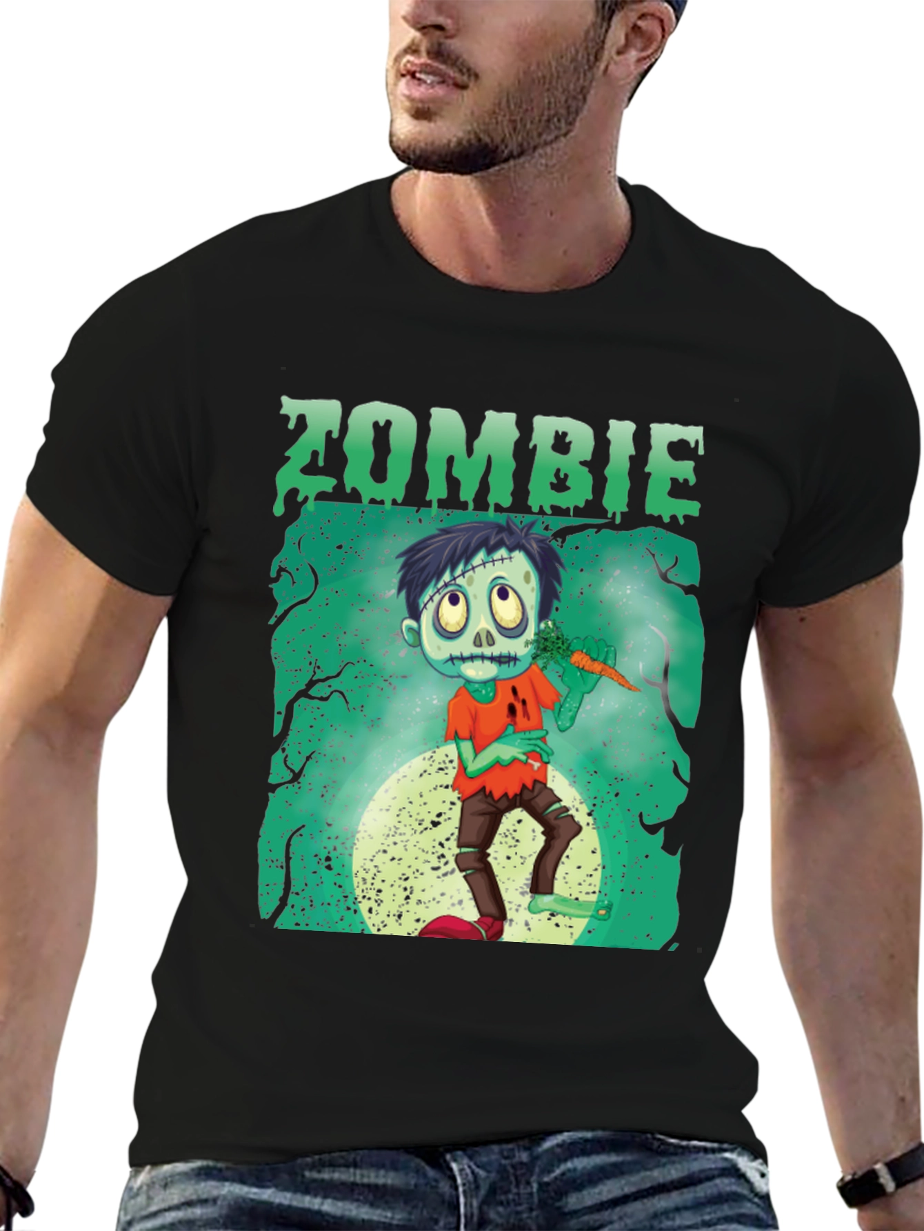 Zombie Carrot Halloween Graphic Tee