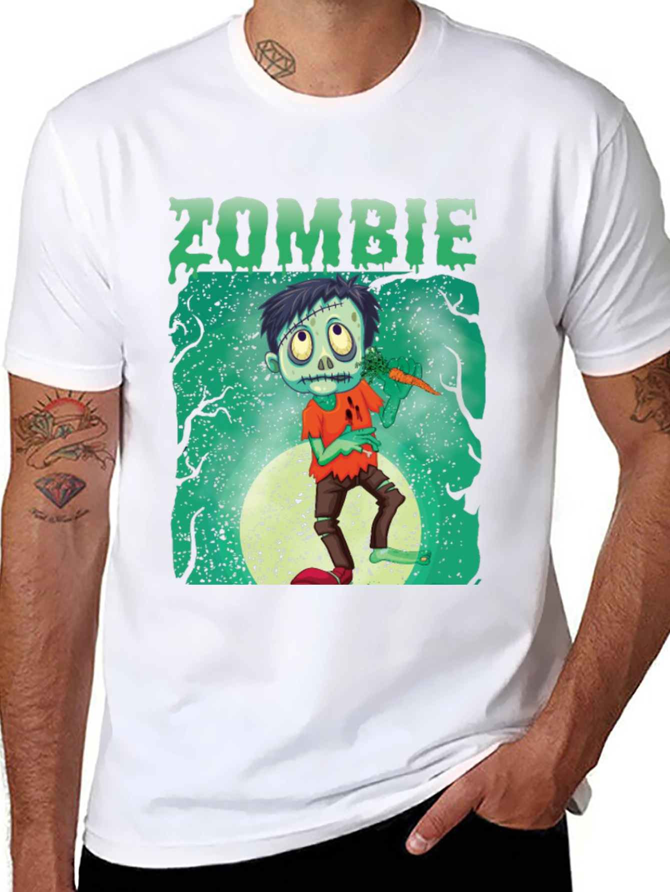 Zombie Carrot Halloween Graphic Tee