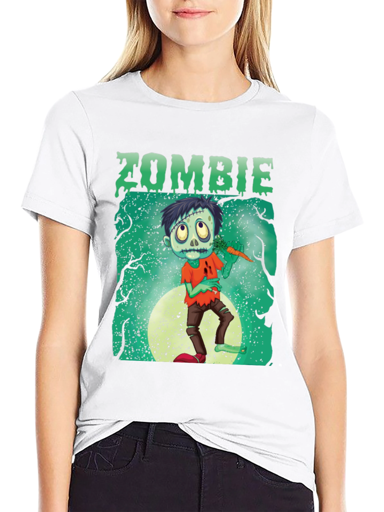 Zombie Carrot Halloween Graphic Tee