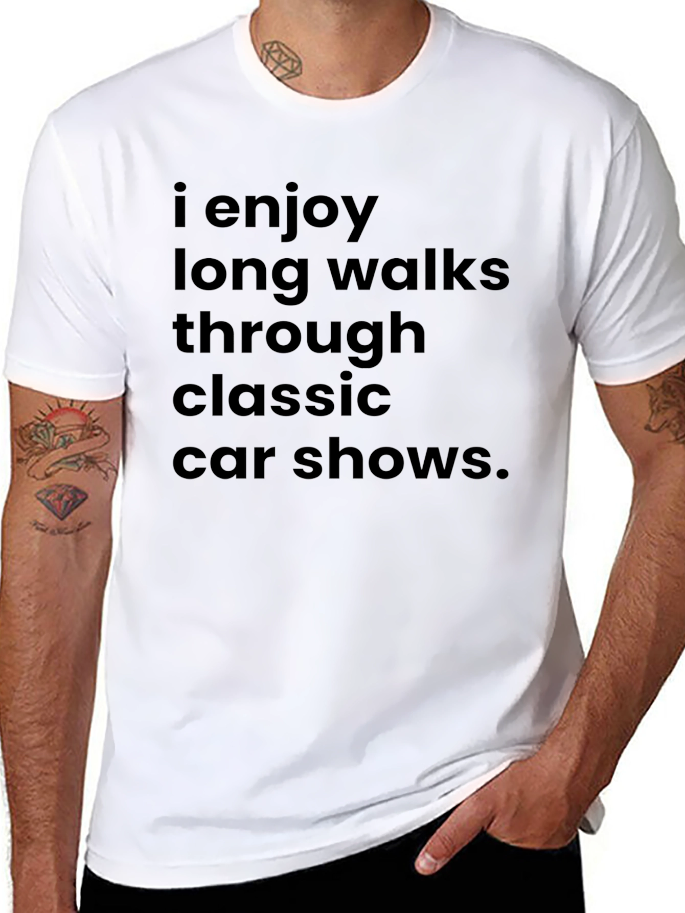 Classic Car Show T-Shirt: Enjoy Long Walks