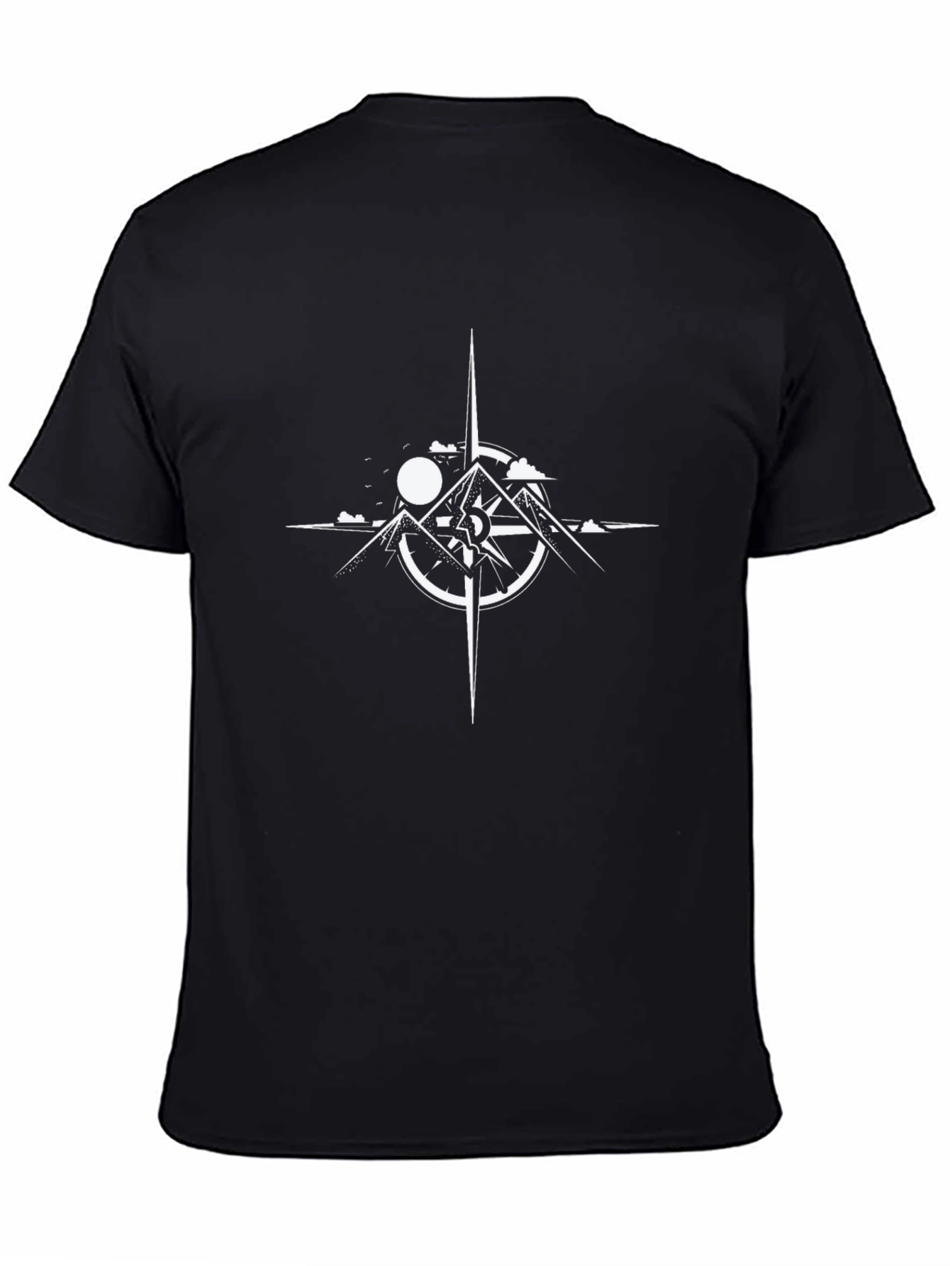 Compass Mountain Graphic Tee - Adventure Awaits!