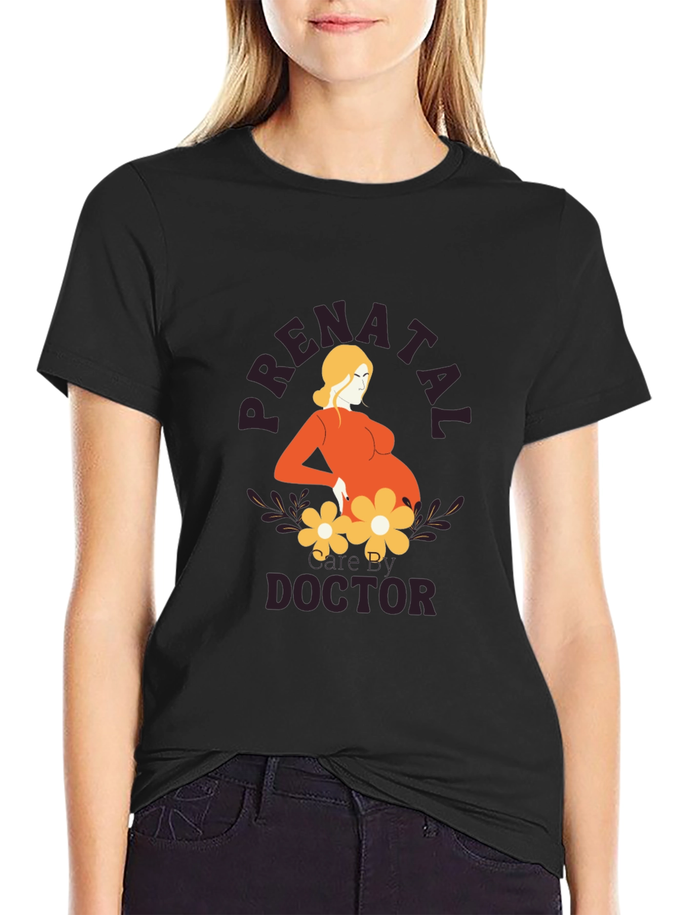 Prenatal Doctor Graphic Tee - Black Unisex T-Shirt