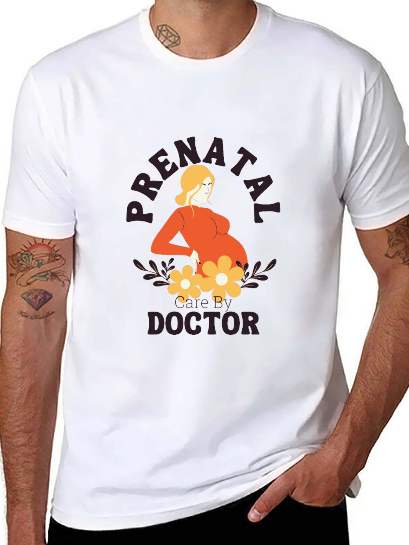Prenatal Doctor Graphic Tee - Black Unisex T-Shirt