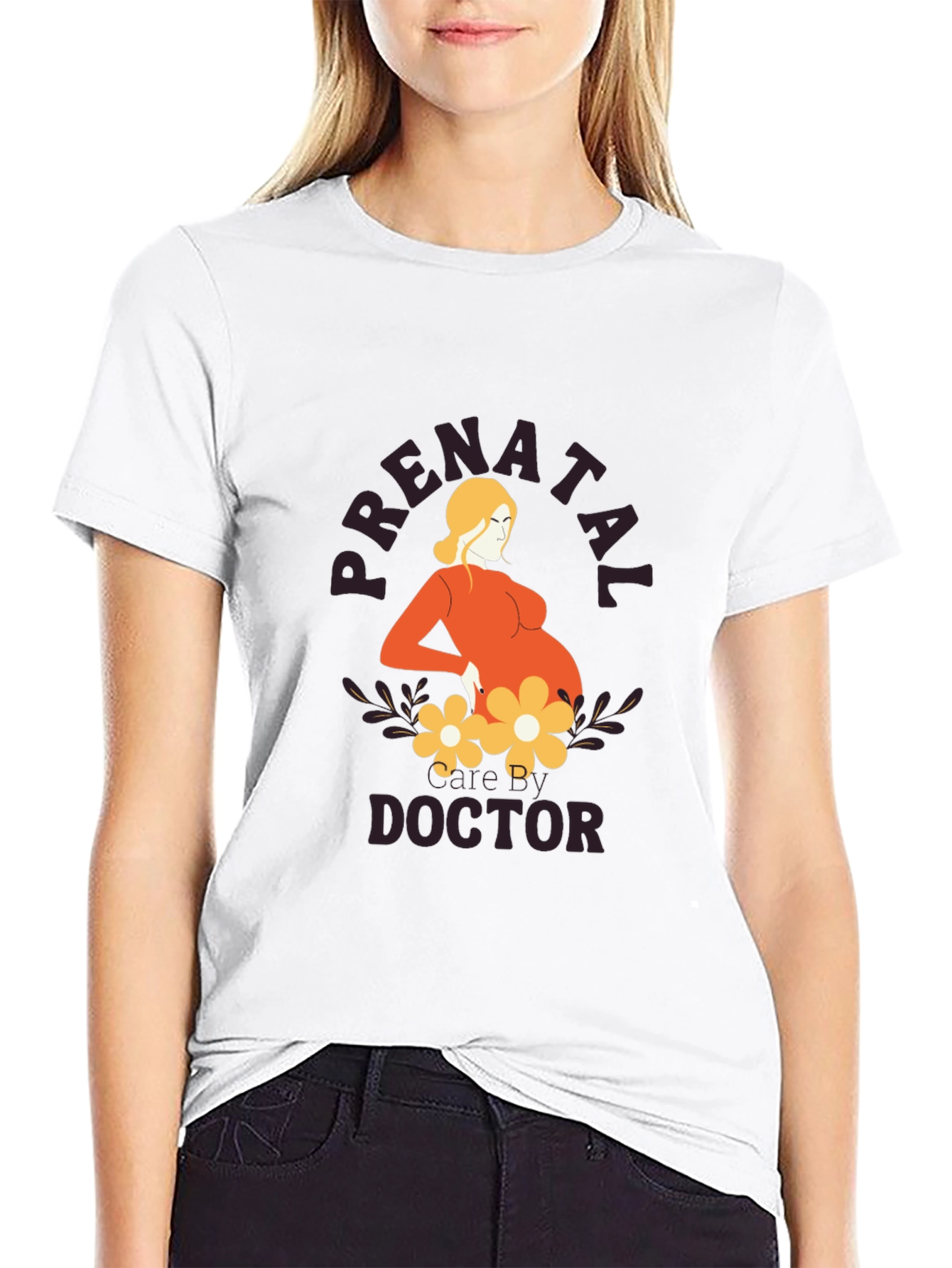 Prenatal Doctor Graphic Tee - Black Unisex T-Shirt