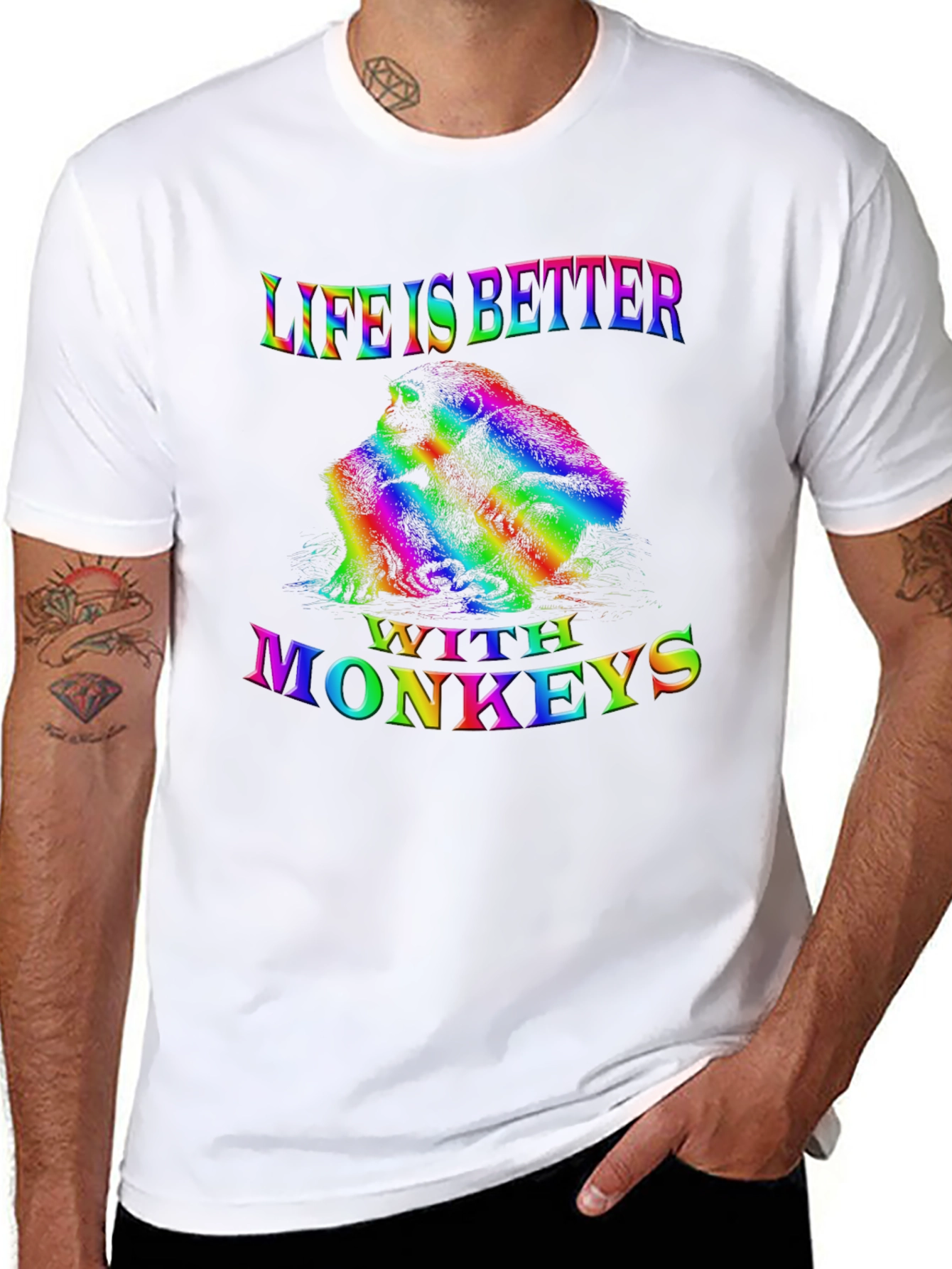 Life is Better with Monkeys Tee
