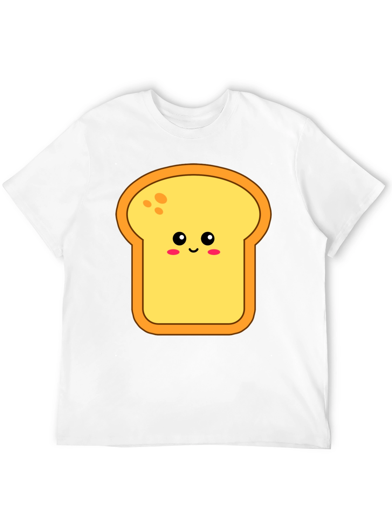 Cute Toast Graphic Tee - Black Cotton Shirt