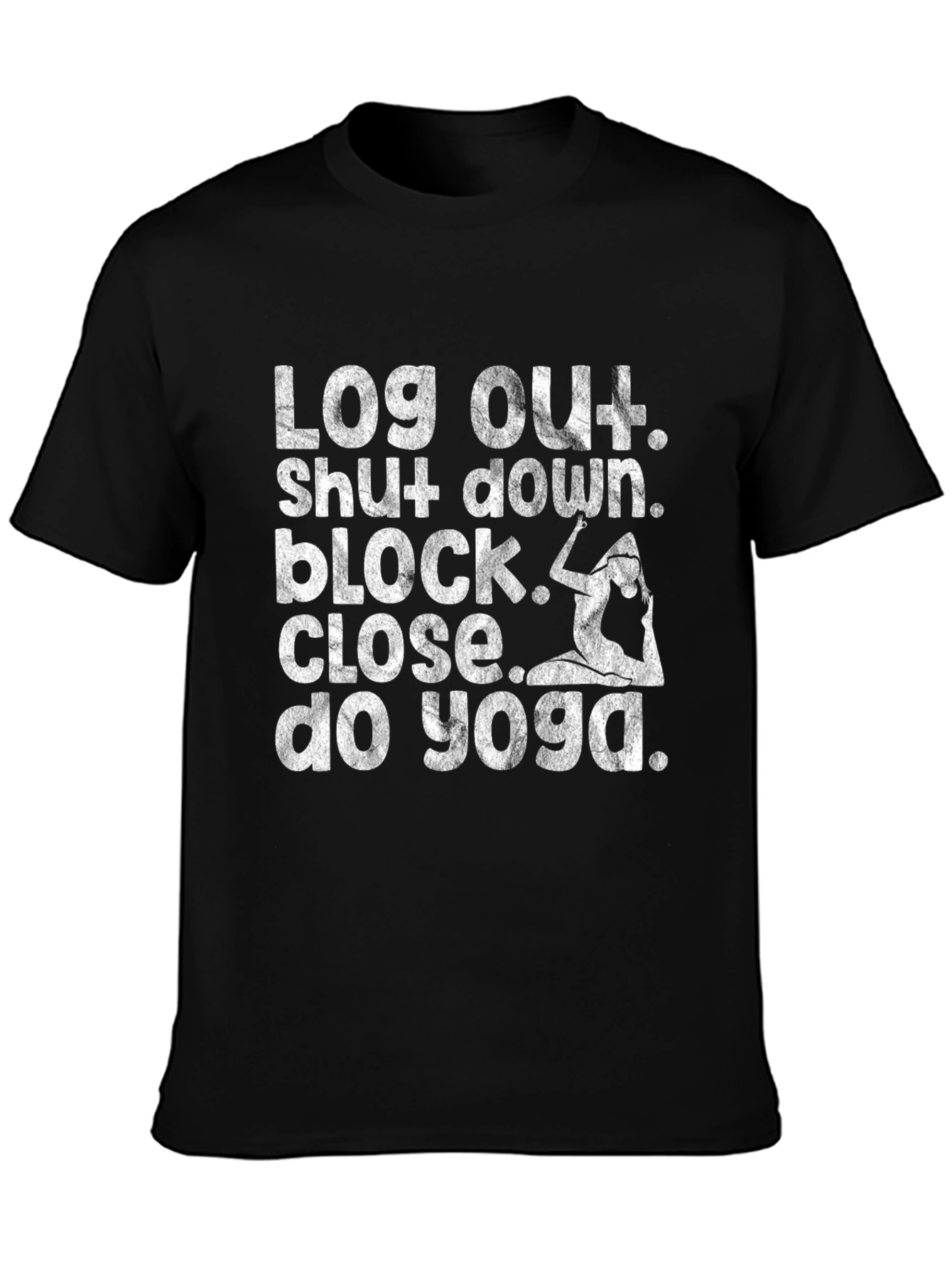 Yoga Time Black Graphic Tee
