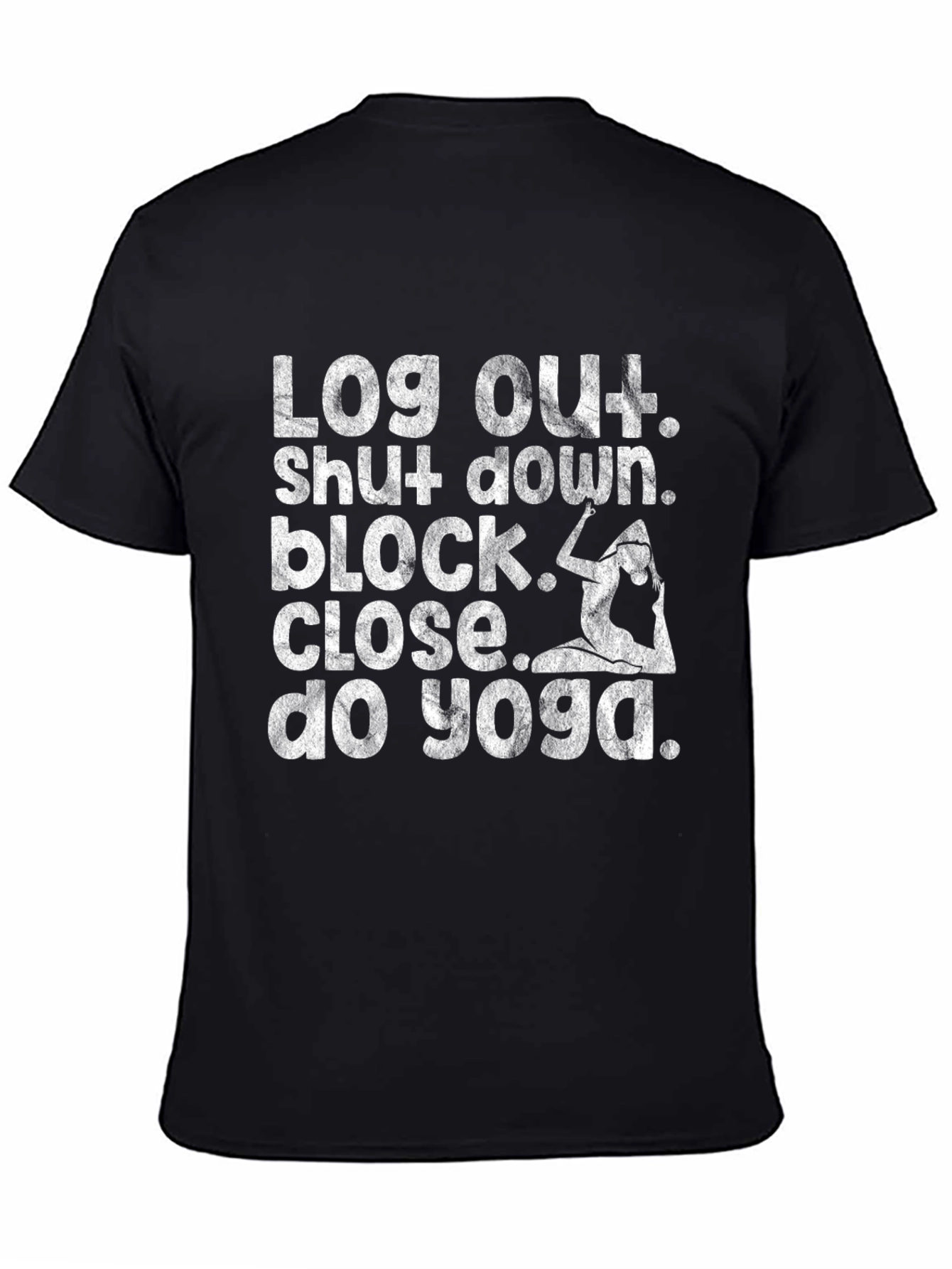 Yoga Time Black Graphic Tee
