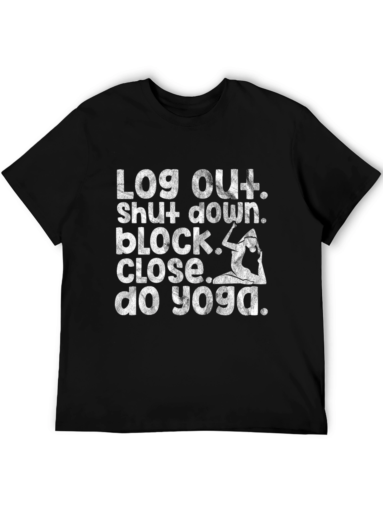 Yoga Time Black Graphic Tee