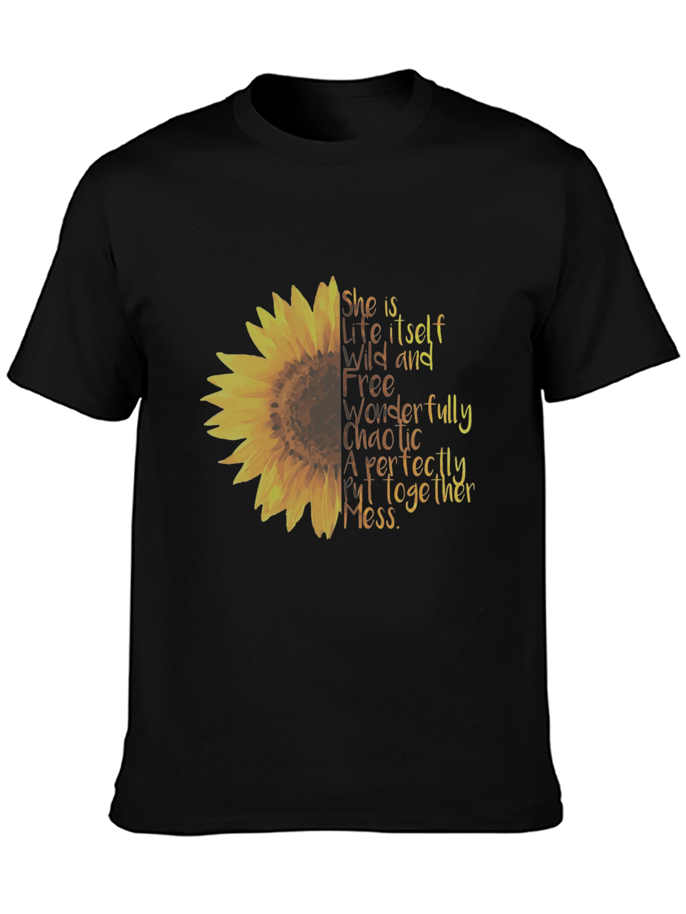 Sunflower Graphic Tee - Perfectly Chaotic Mess Shirt
