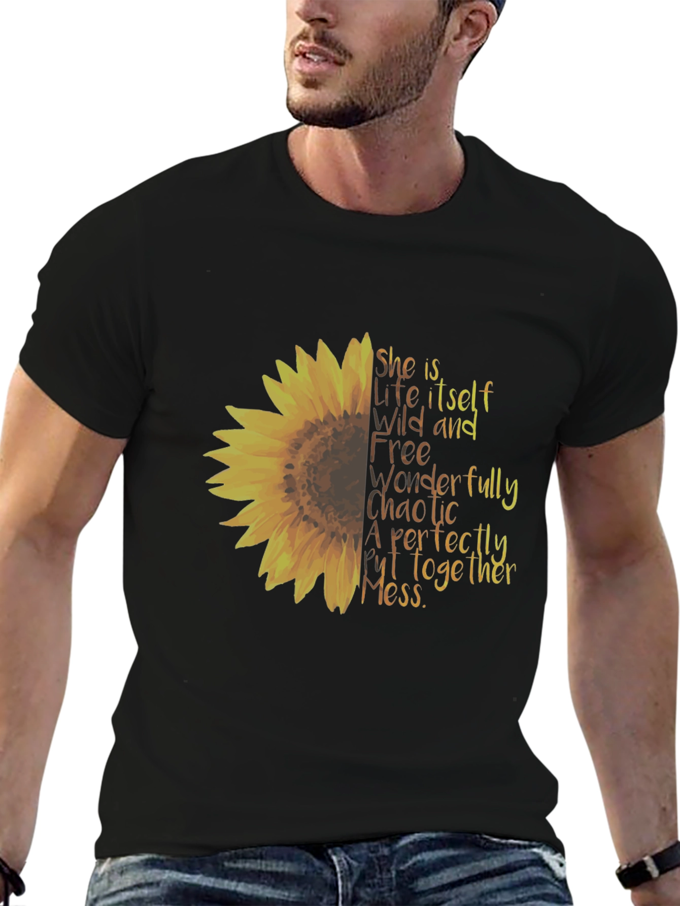 Sunflower Graphic Tee - Perfectly Chaotic Mess Shirt