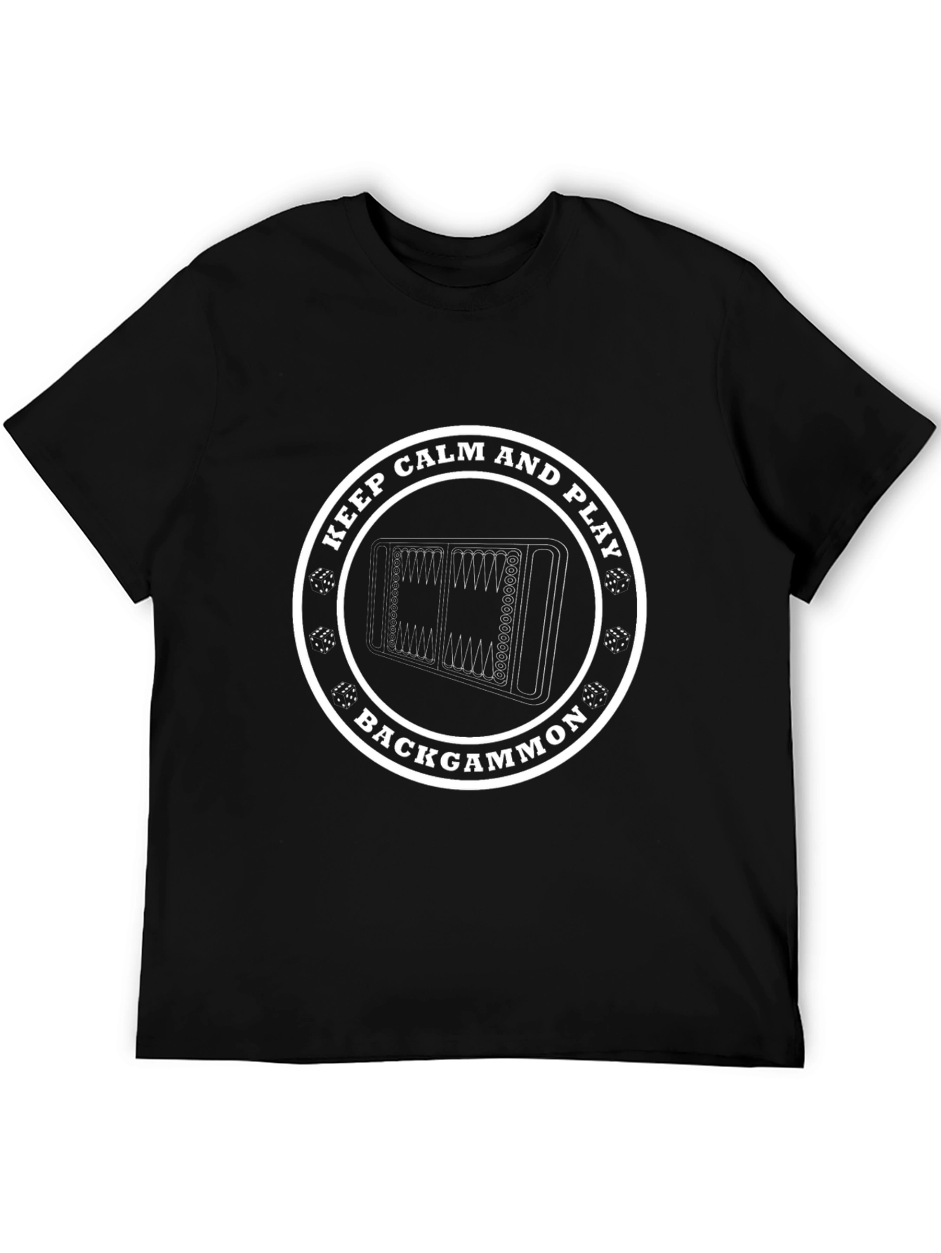 Keep Calm and Play Backgammon Graphic T-Shirt