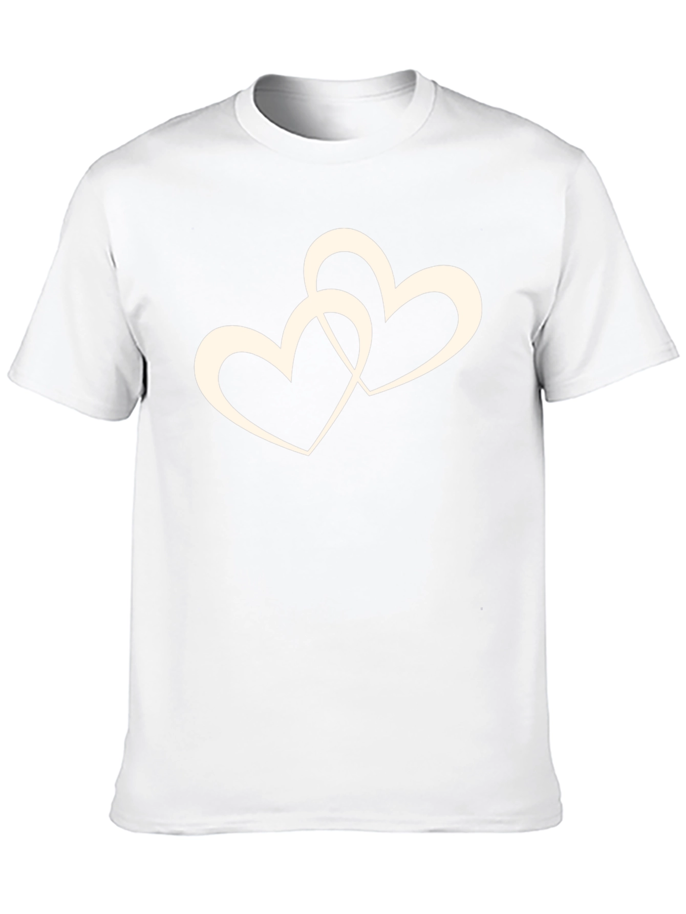 Interlocked Hearts Graphic Black T-Shirt
