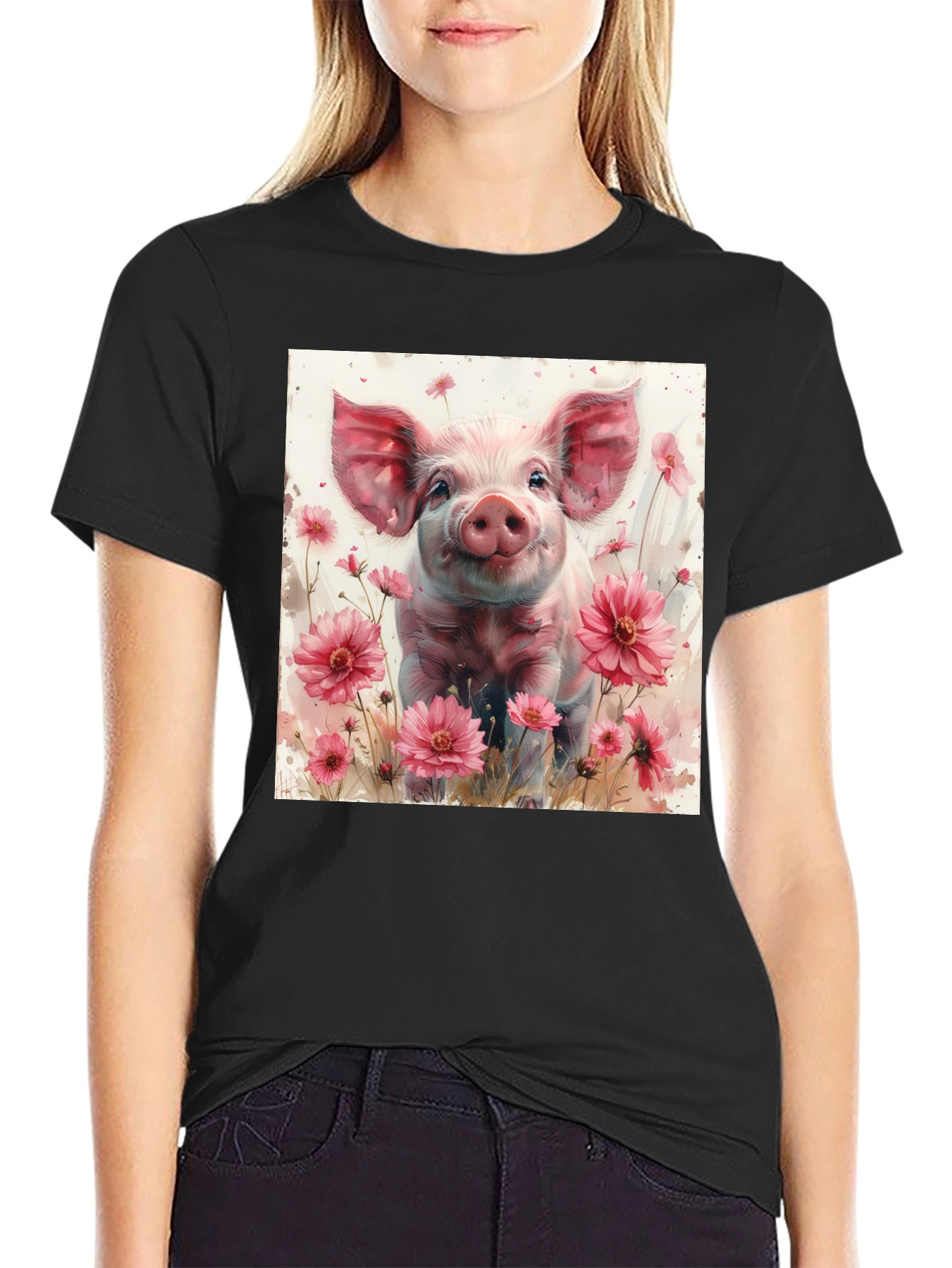 Piglet Floral T-Shirt