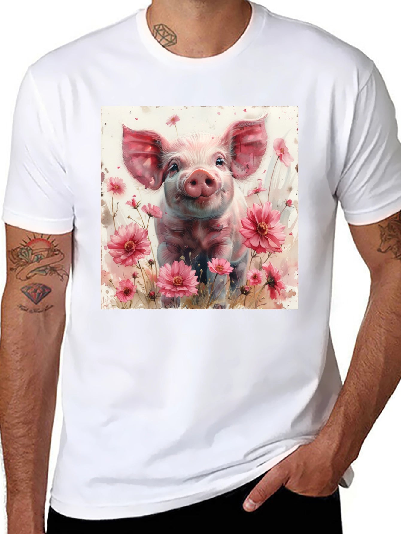 Piglet Floral T-Shirt