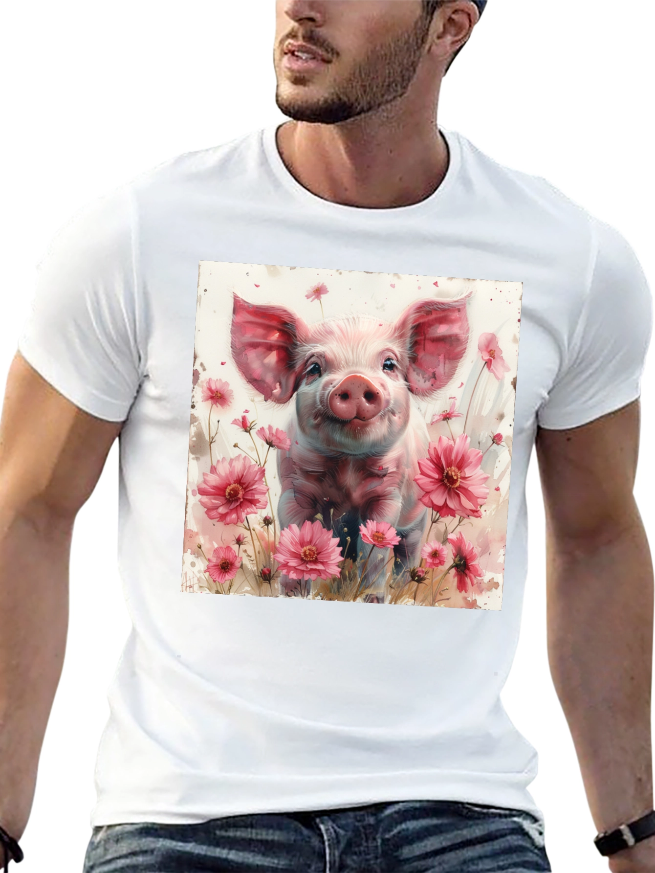 Piglet Floral T-Shirt