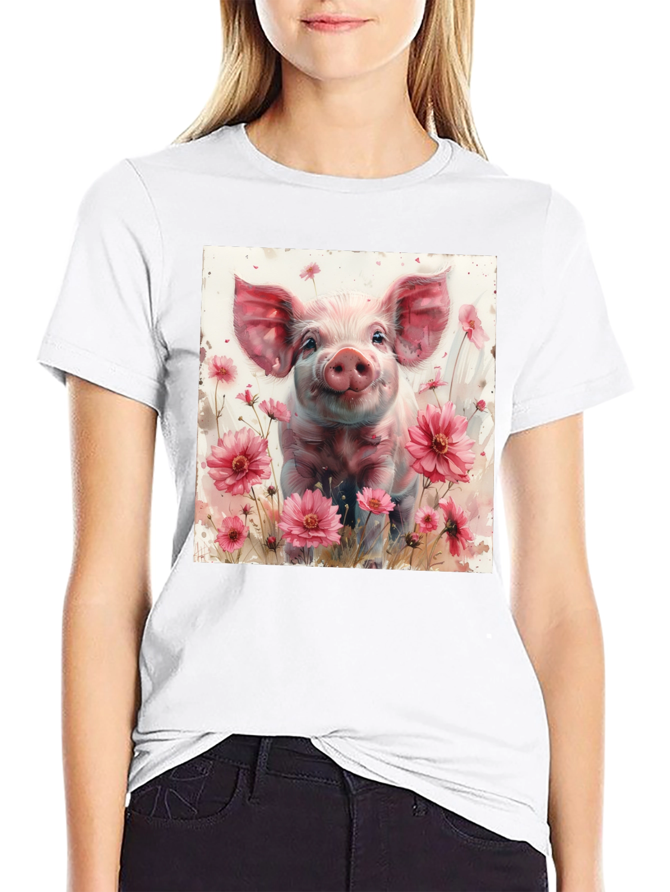 Piglet Floral T-Shirt