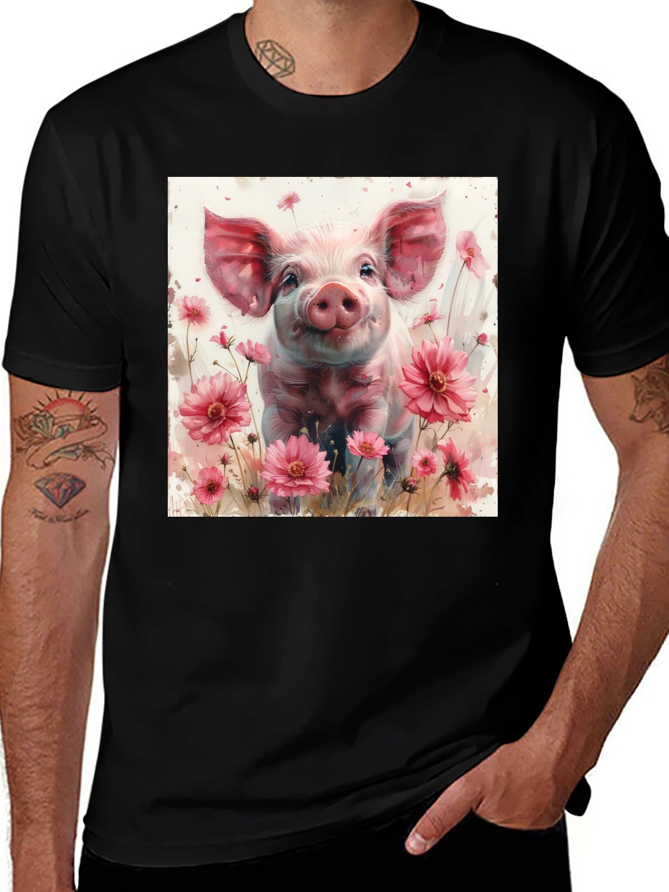 Piglet Floral T-Shirt