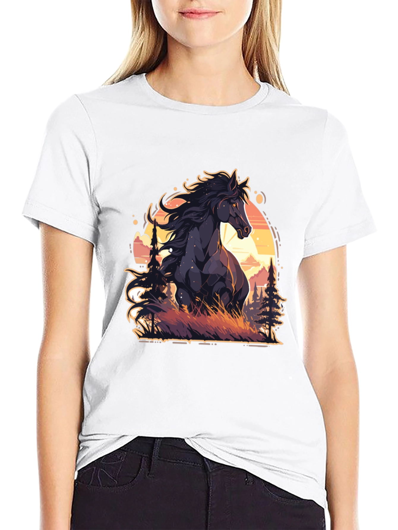 Black Horse Graphic Tee