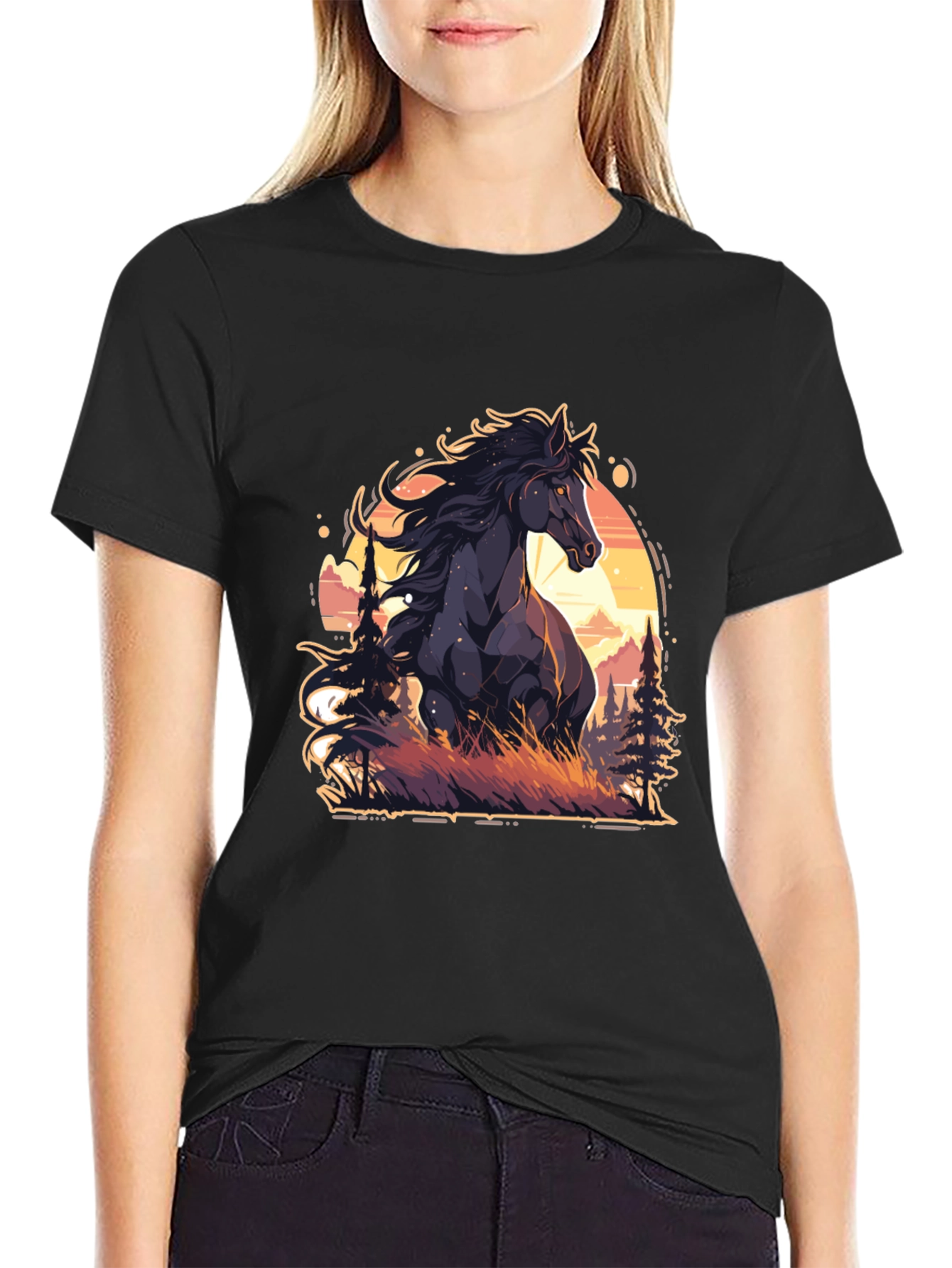 Black Horse Graphic Tee