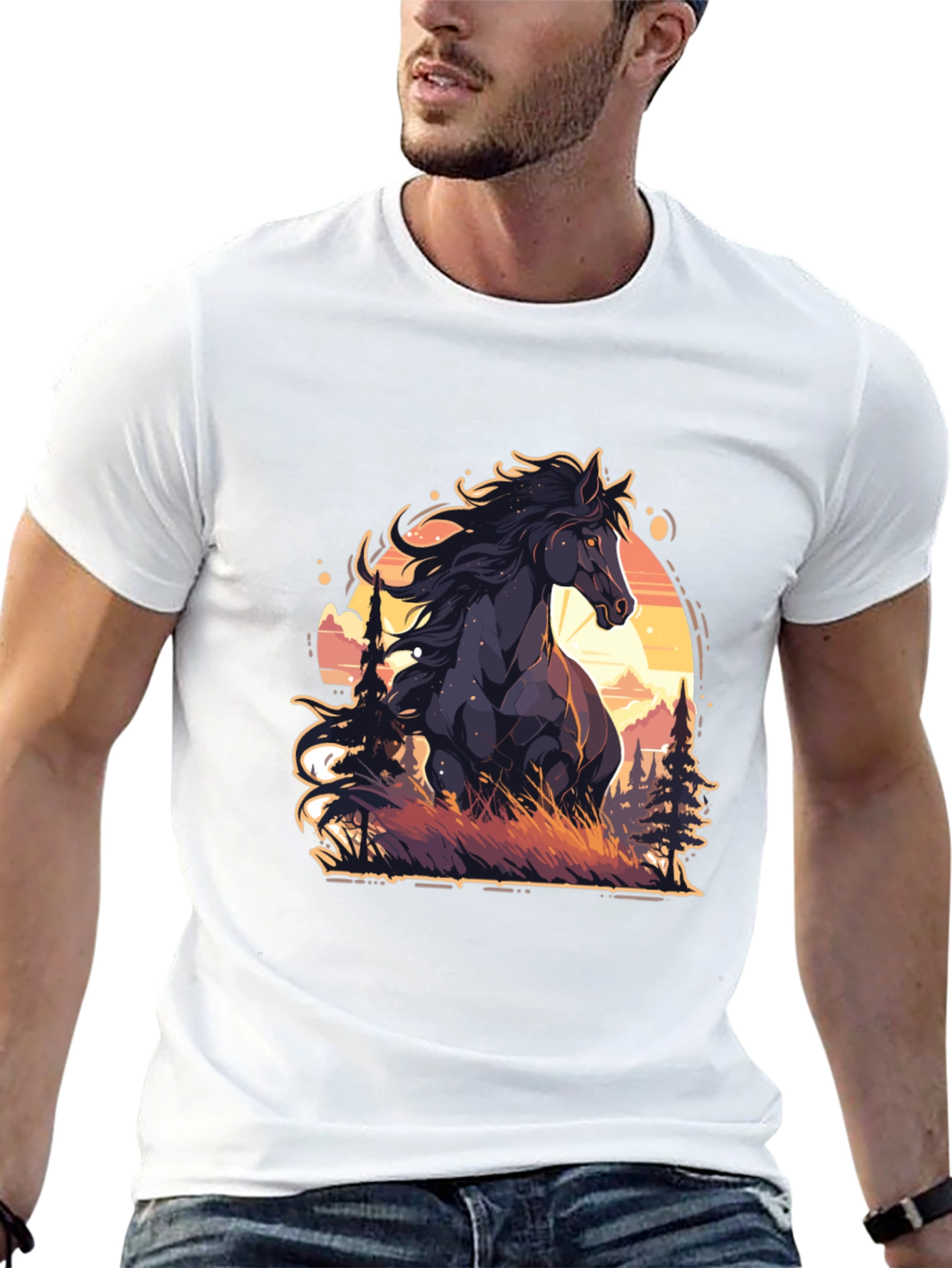 Black Horse Graphic Tee