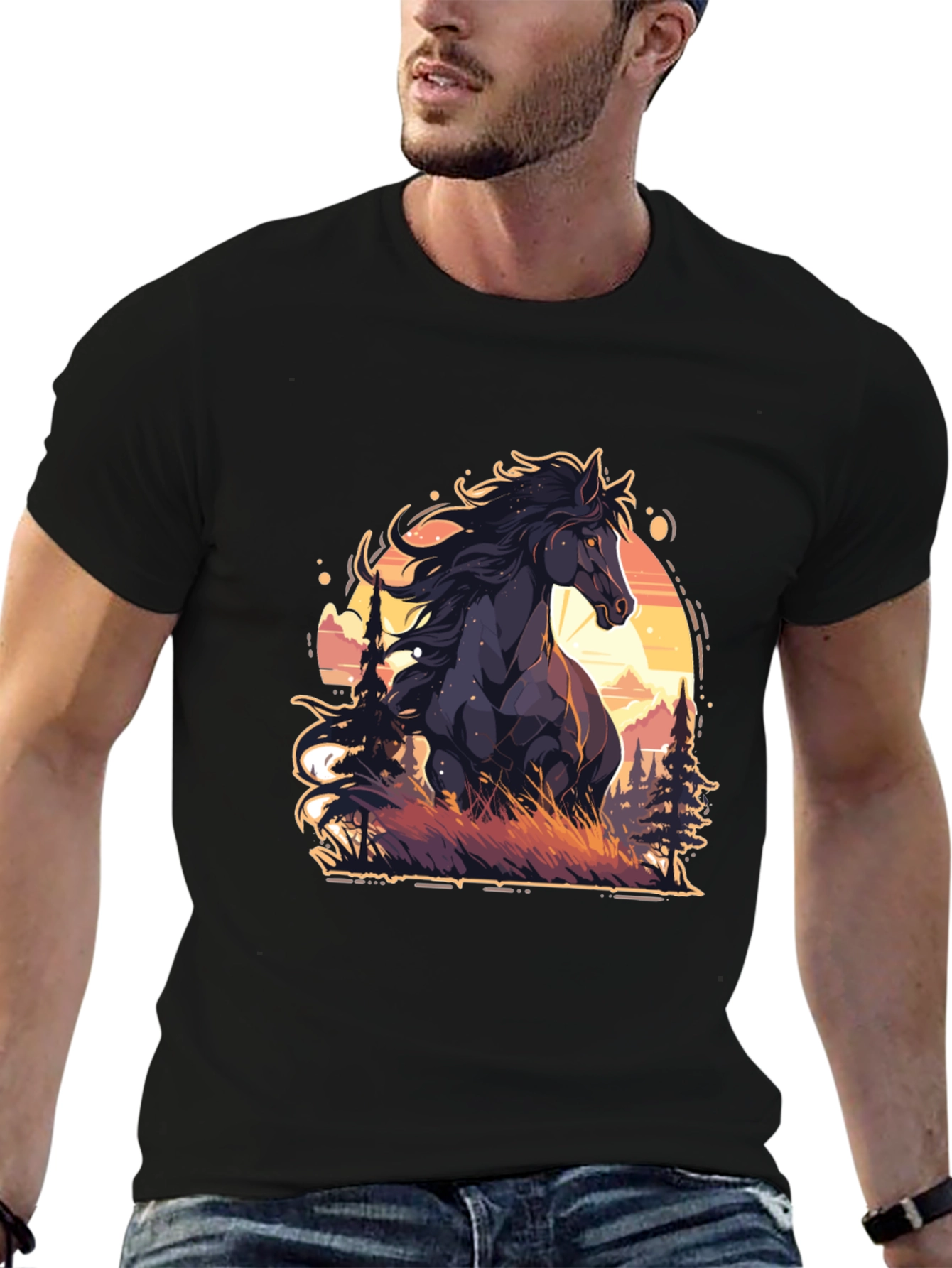 Black Horse Graphic Tee
