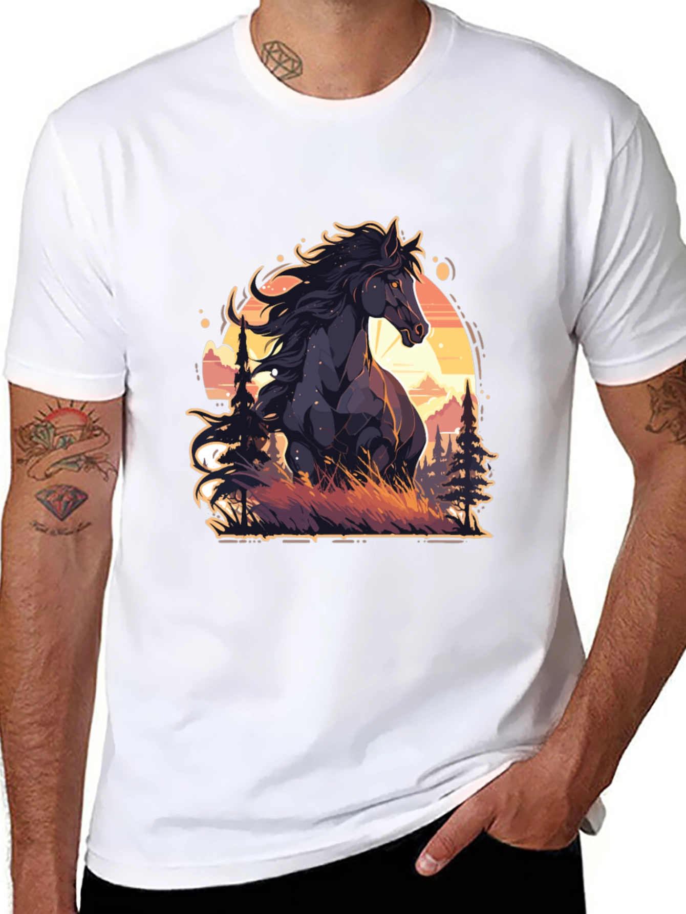 Black Horse Graphic Tee