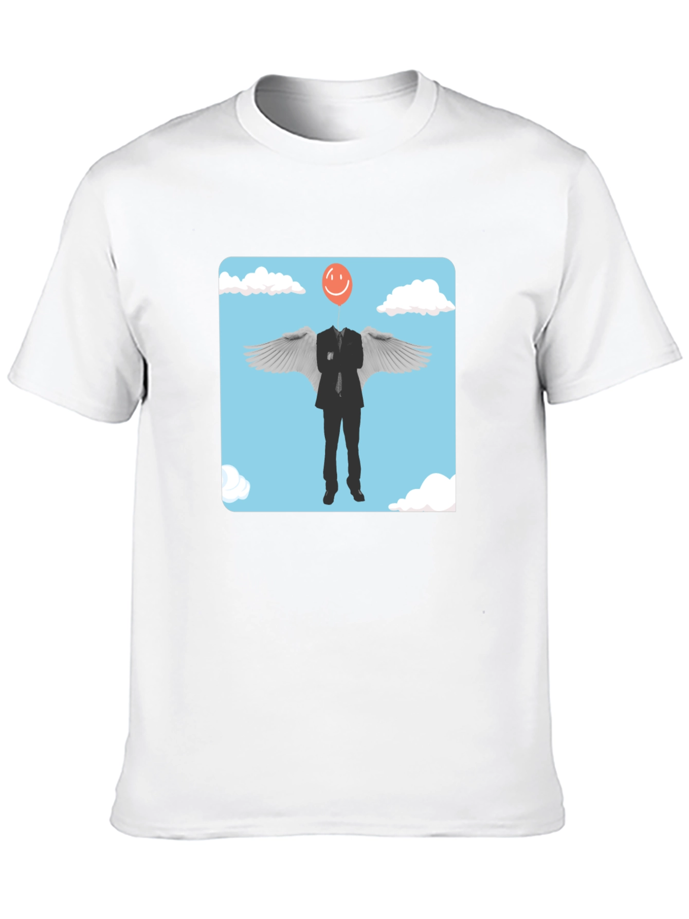 Smiling Balloon Angel Graphic Tee