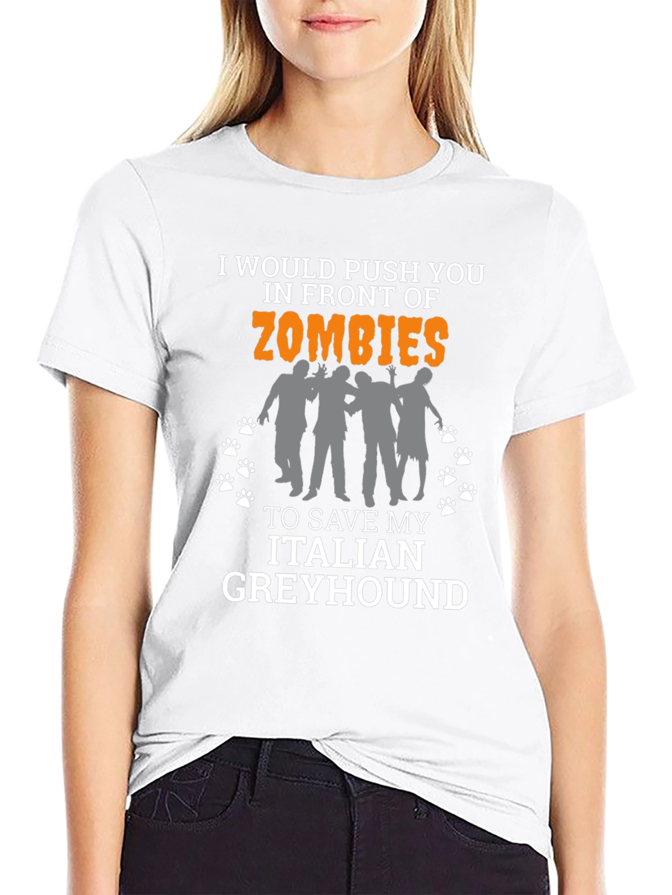 Zombie Italian Greyhound T-Shirt