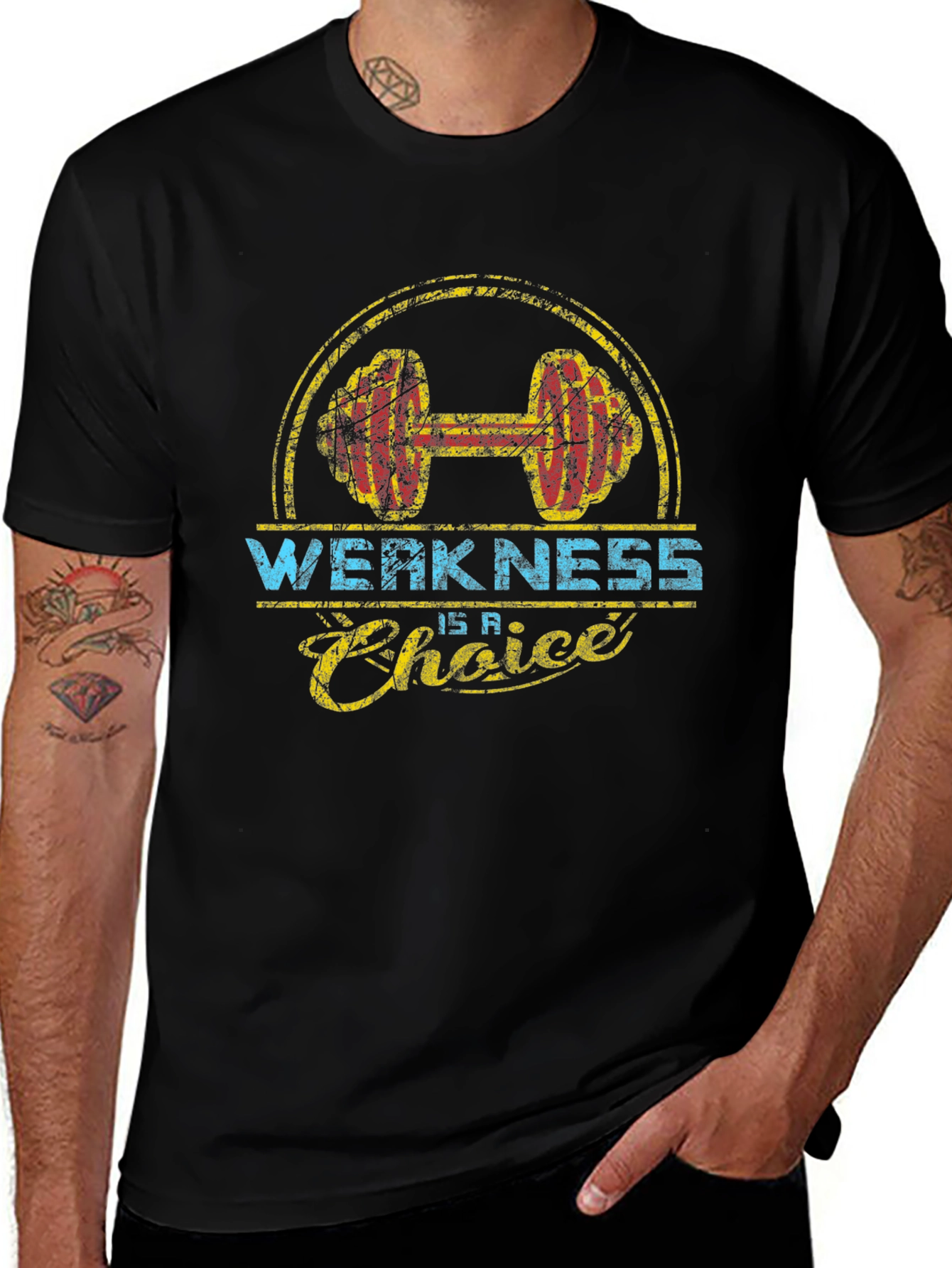 Weakness is a Choice Workout Graphic Tee