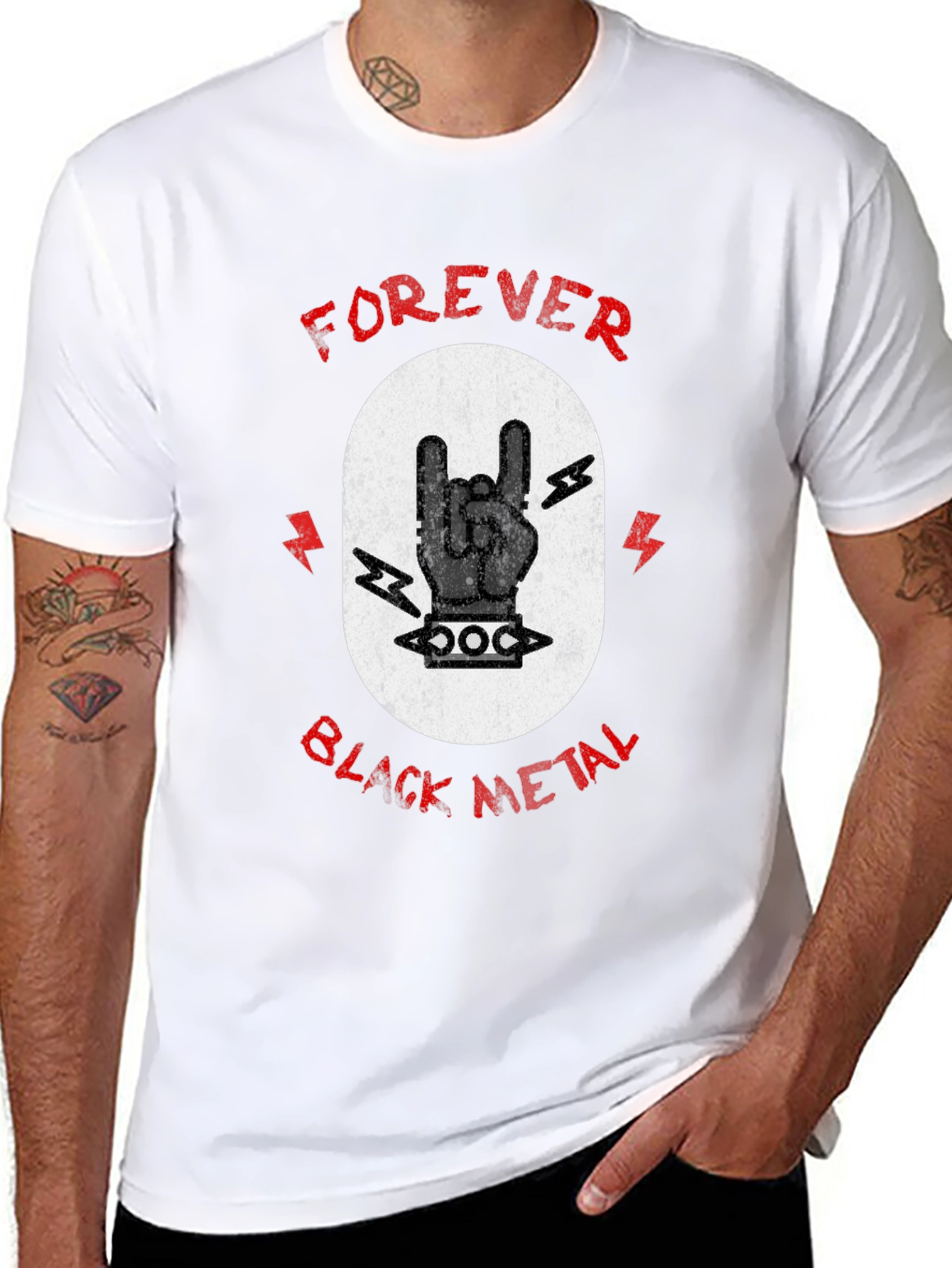 Forever Black Metal Graphic T-Shirt