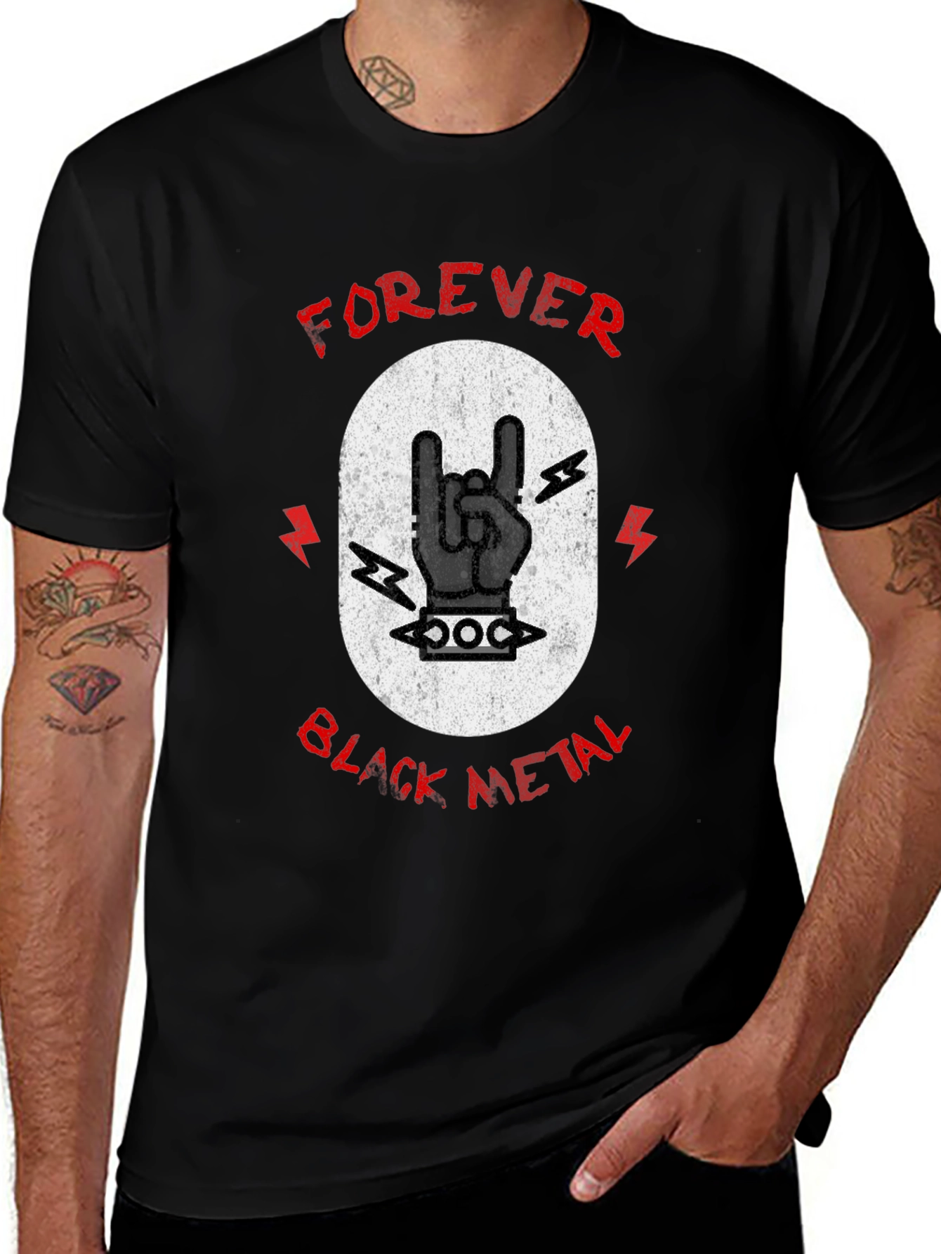 Forever Black Metal Graphic T-Shirt