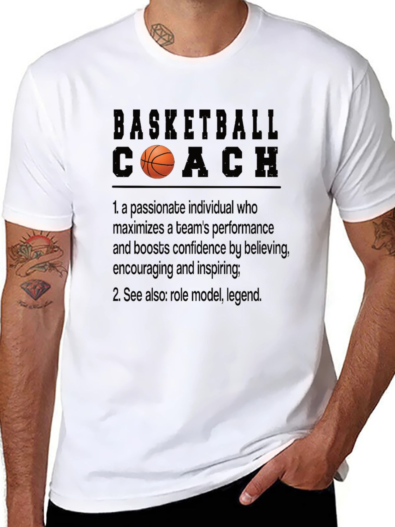 Basketball Coach Definition Graphic Tee