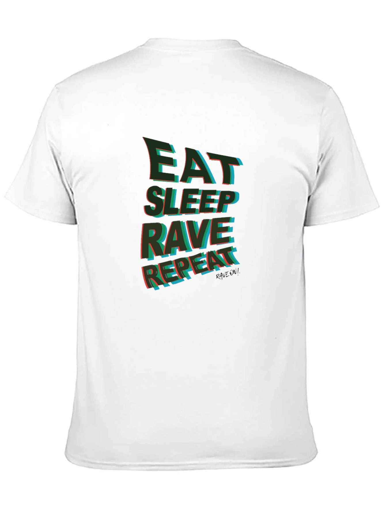 Eat Sleep Rave Repeat Graphic Tee - Black