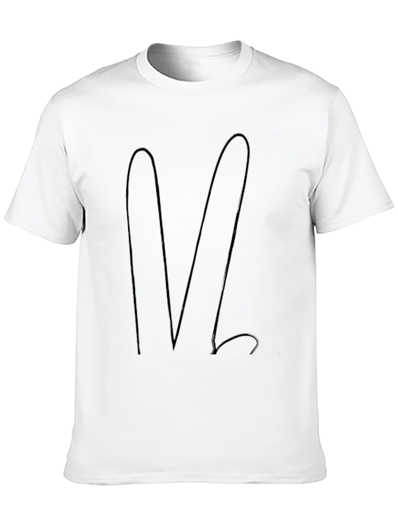 Black T-Shirt with Abstract M Design