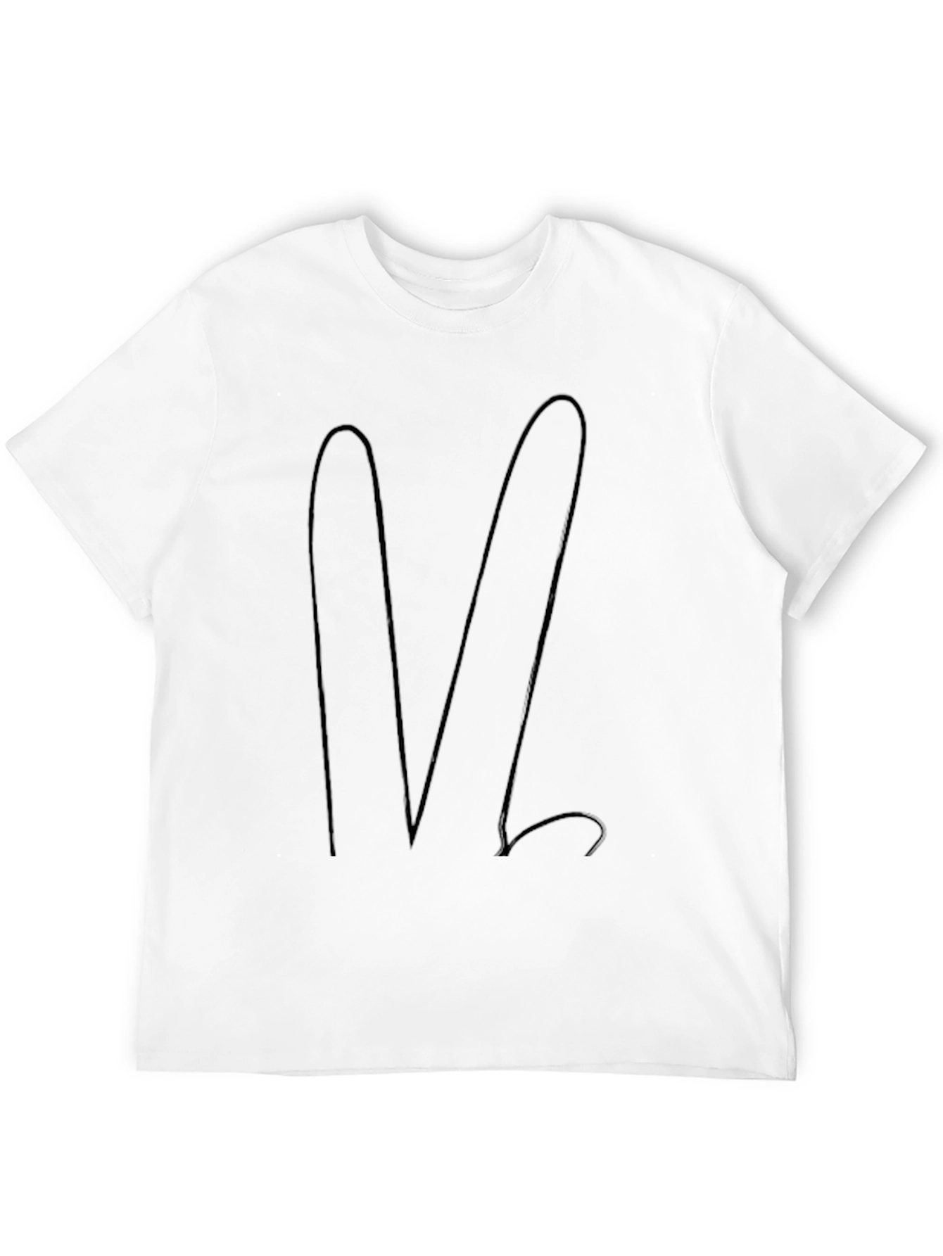 Black T-Shirt with Abstract M Design