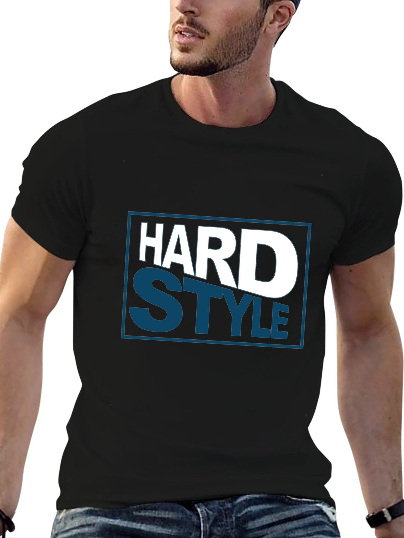 Hard Style Graphic Tee - Bold Black T-Shirt