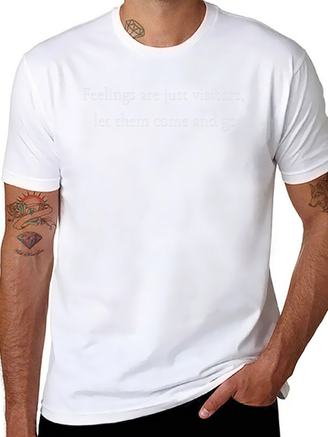 Feelings are Visitors T-Shirt - Black