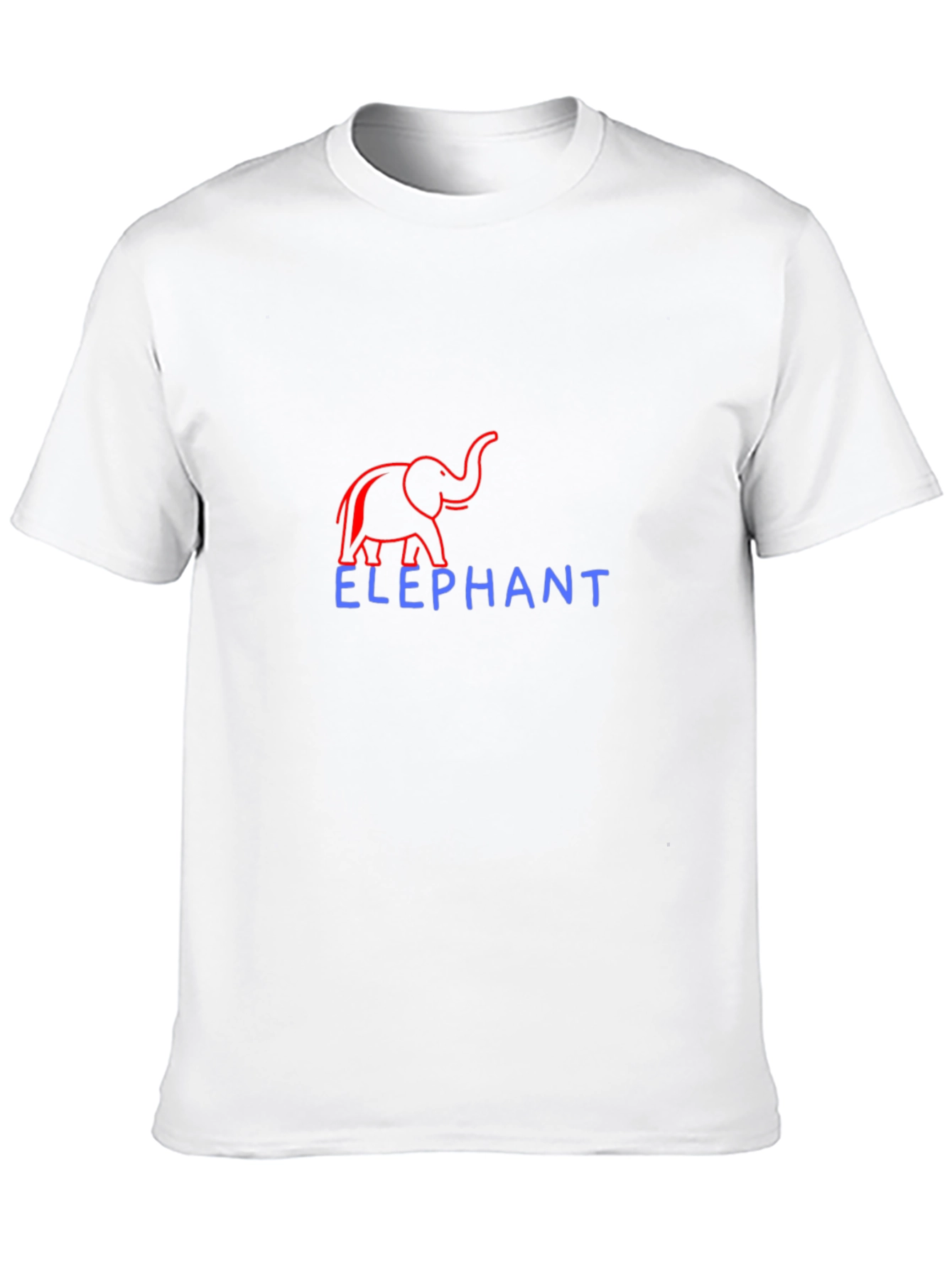 Elephant Graphic Print Crew Neck T-Shirt