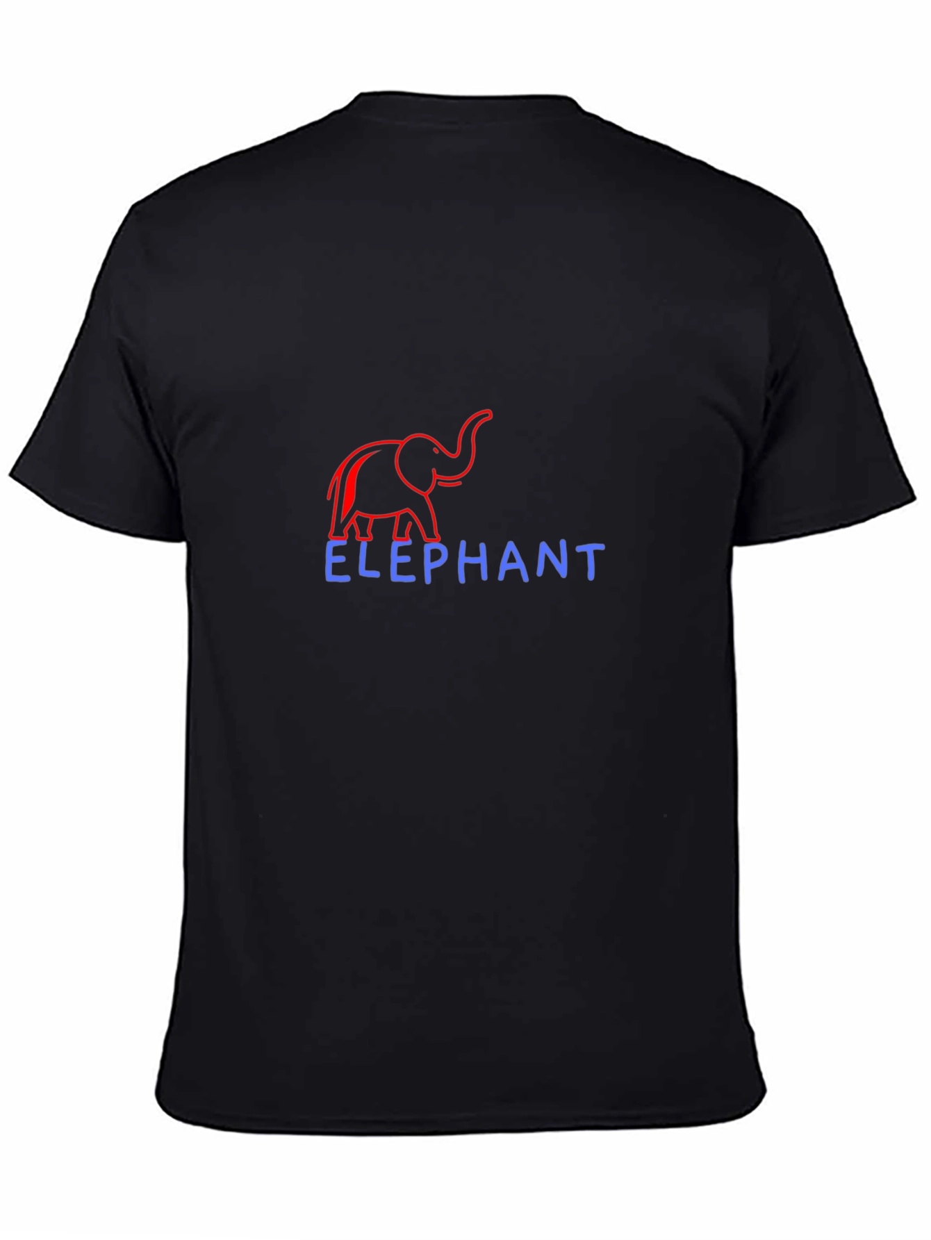 Elephant Graphic Print Crew Neck T-Shirt