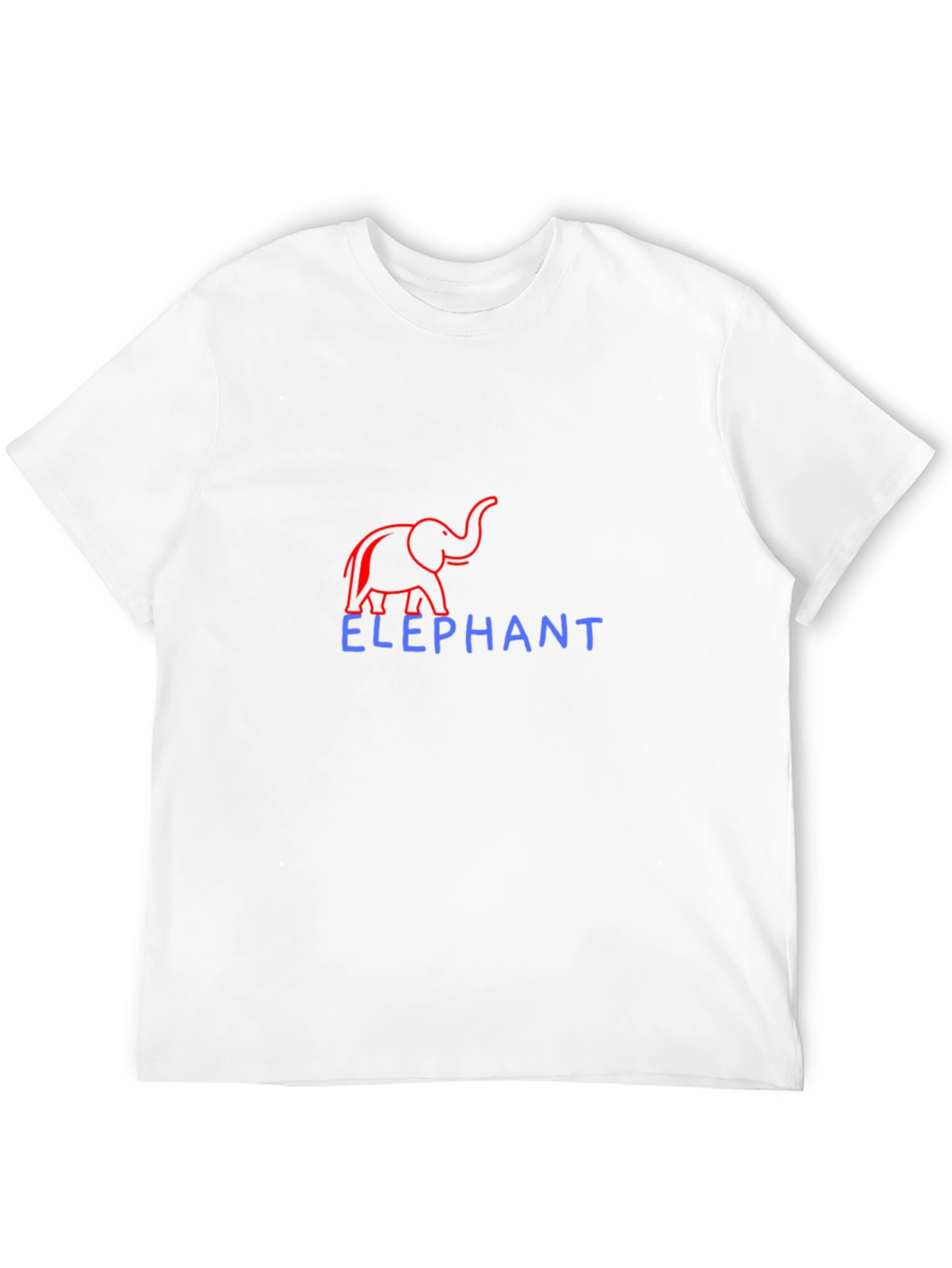 Elephant Graphic Print Crew Neck T-Shirt