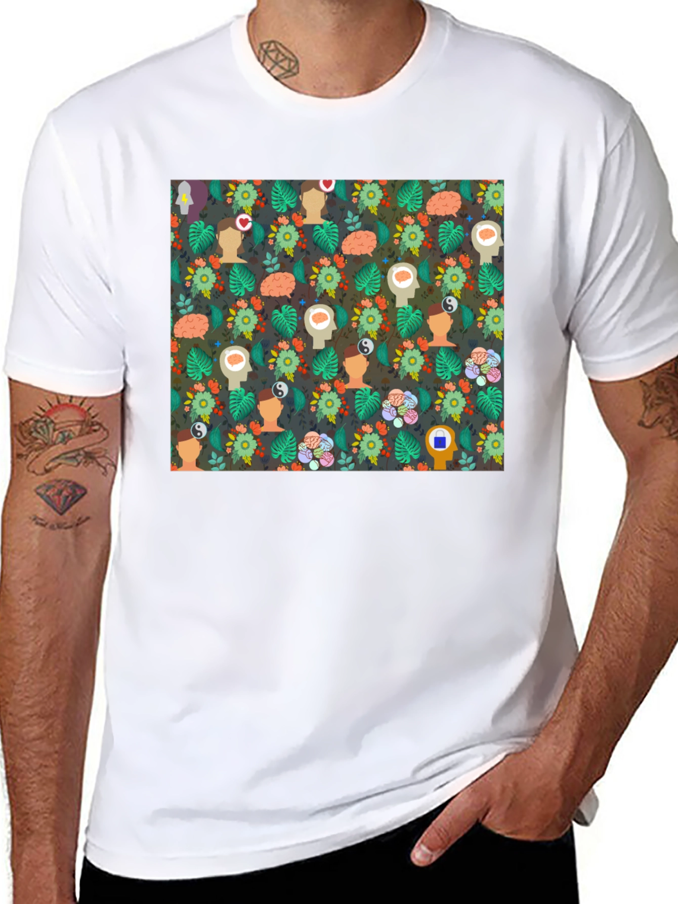 Mindful Pattern T-Shirt - Express Your Inner Peace