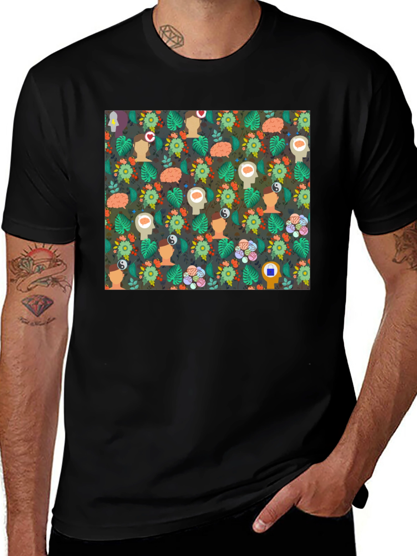 Mindful Pattern T-Shirt - Express Your Inner Peace